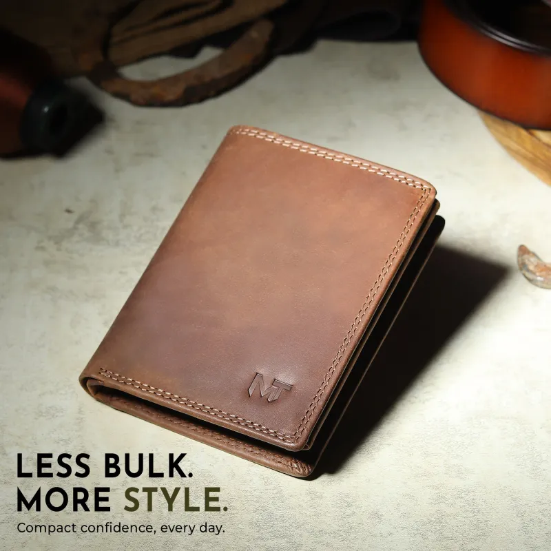 Buffalo Leather Men's Wallet - Vertical sold by Classy Leather Bags
