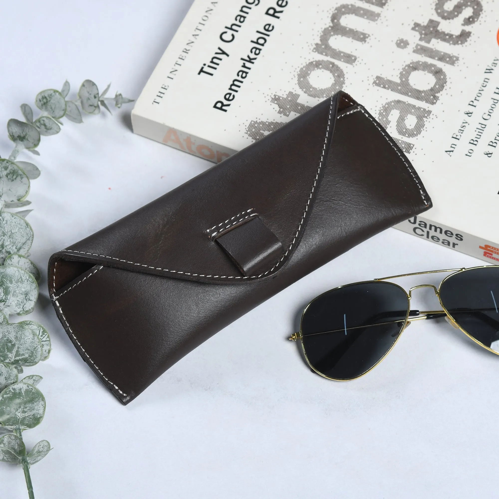 Brown Guard Leather Sunglass Case sold by Classy Leather Bags product image thumbnail 2