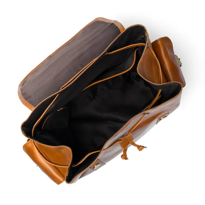 Earthen Leather Laptop Backpack, Luxury Leather sold by Classy Leather Bags product image thumbnail 5