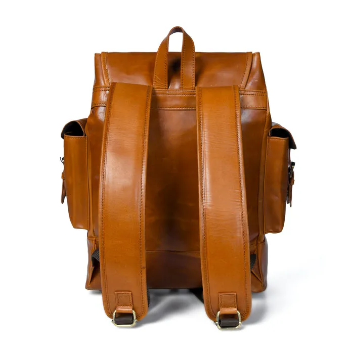 Earthen Leather Laptop Backpack, Luxury Leather sold by Classy Leather Bags product image thumbnail 4