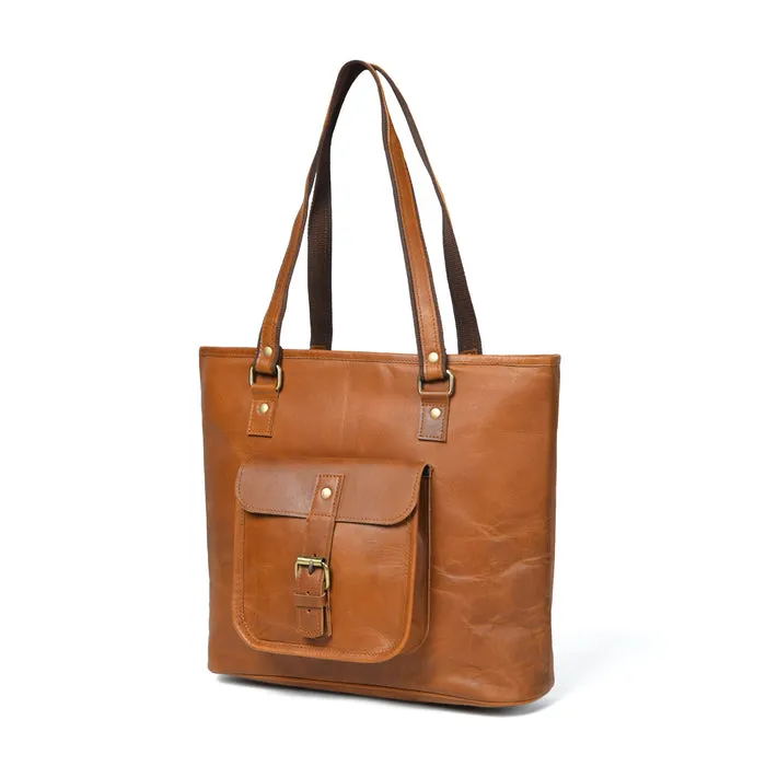 Classic Chic Genuine Leather Tote sold by Classy Leather Bags product image thumbnail 3