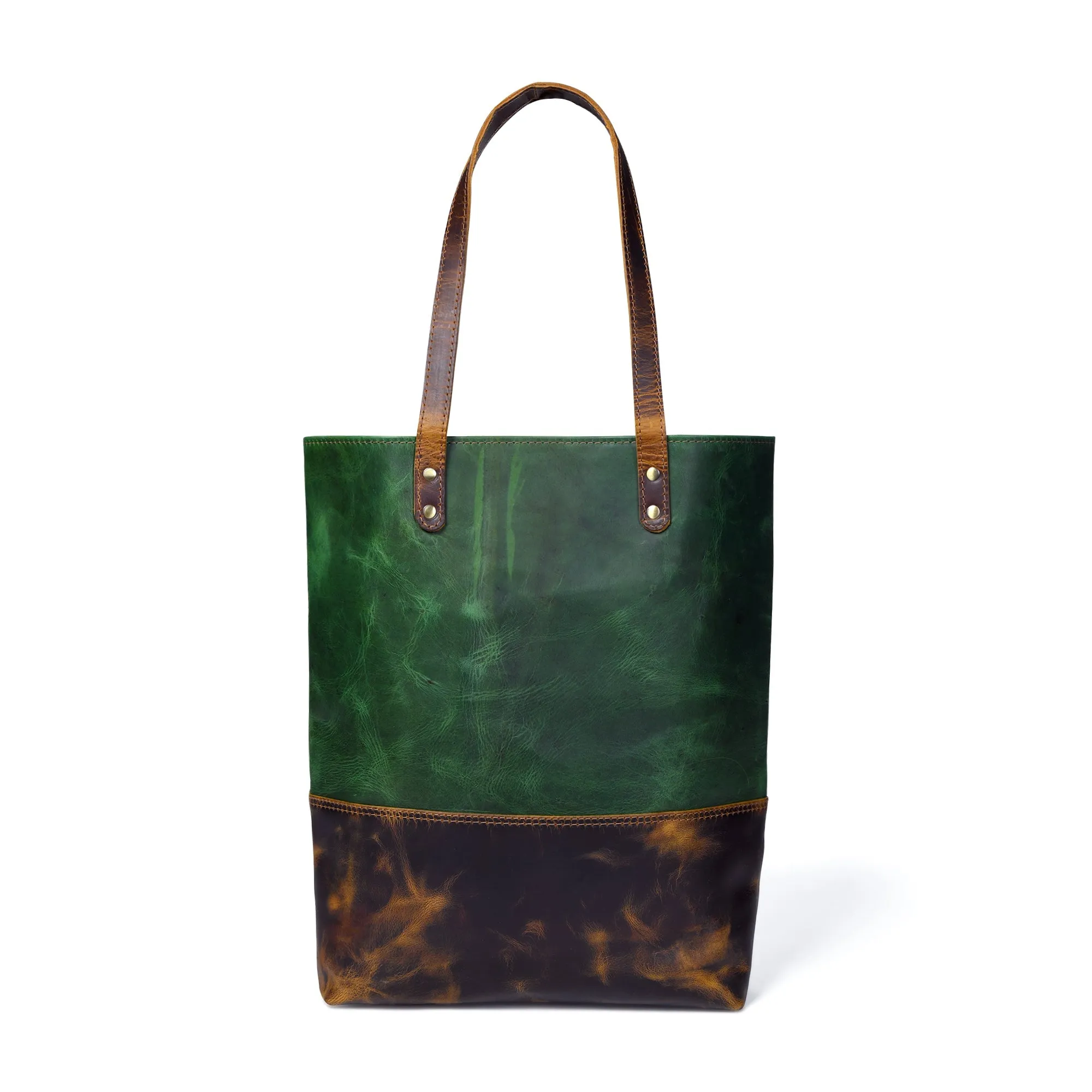Green Women's Leather Tote sold by Classy Leather Bags