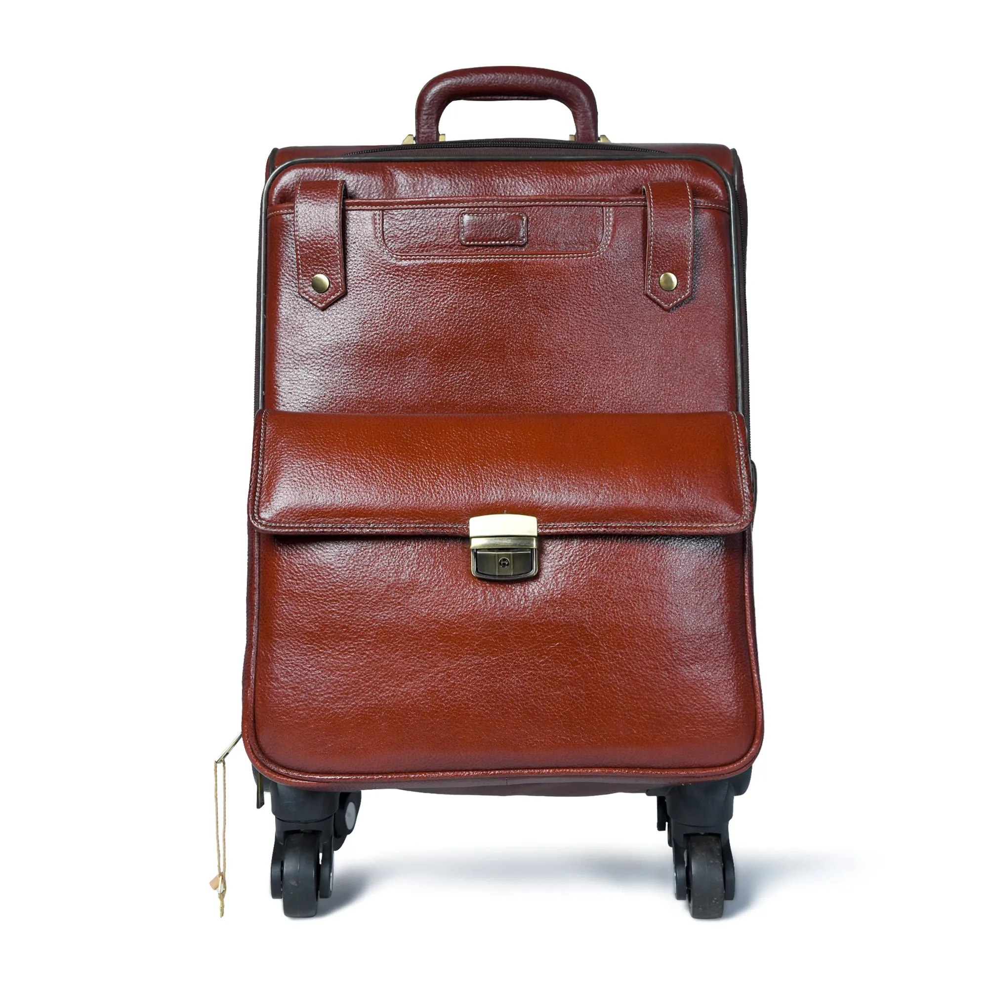 Leather Carry-On Trolly Bag sold by Classy Leather Bags product image thumbnail 5