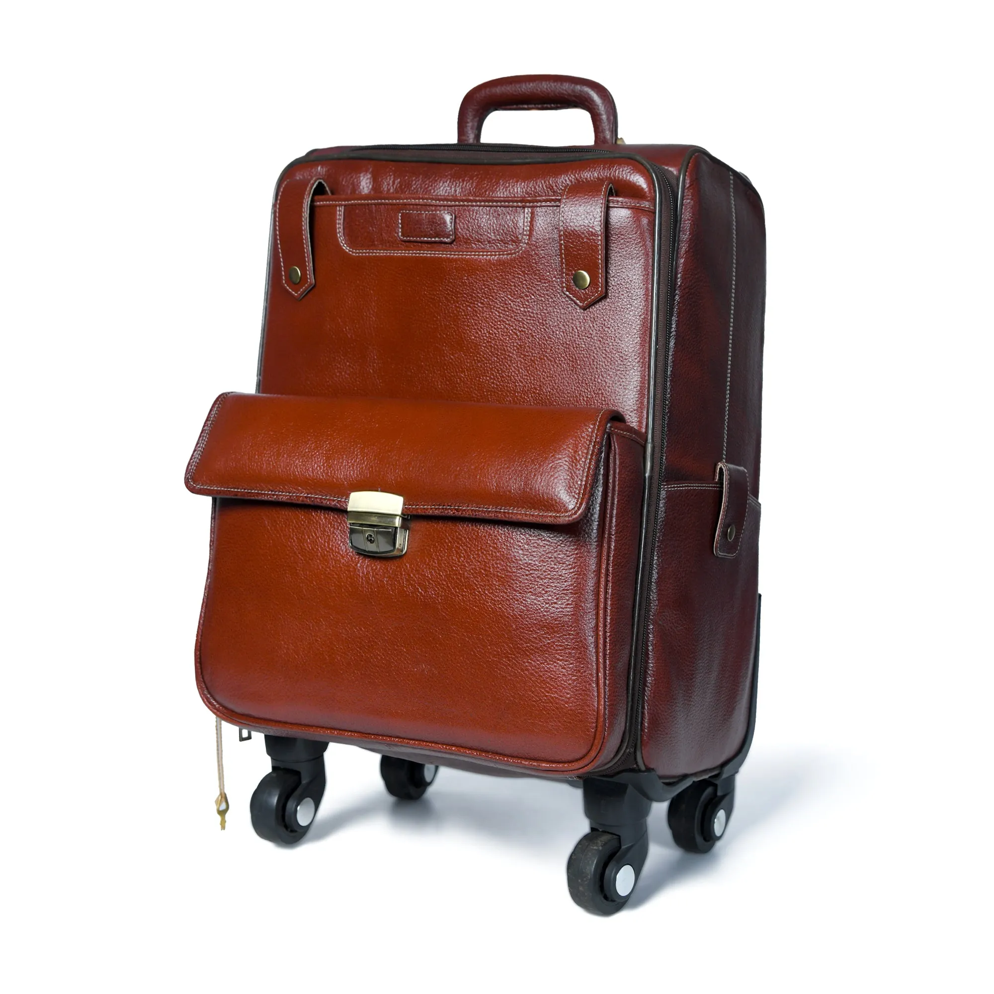 Leather Carry-On Trolly Bag sold by Classy Leather Bags product image thumbnail 2