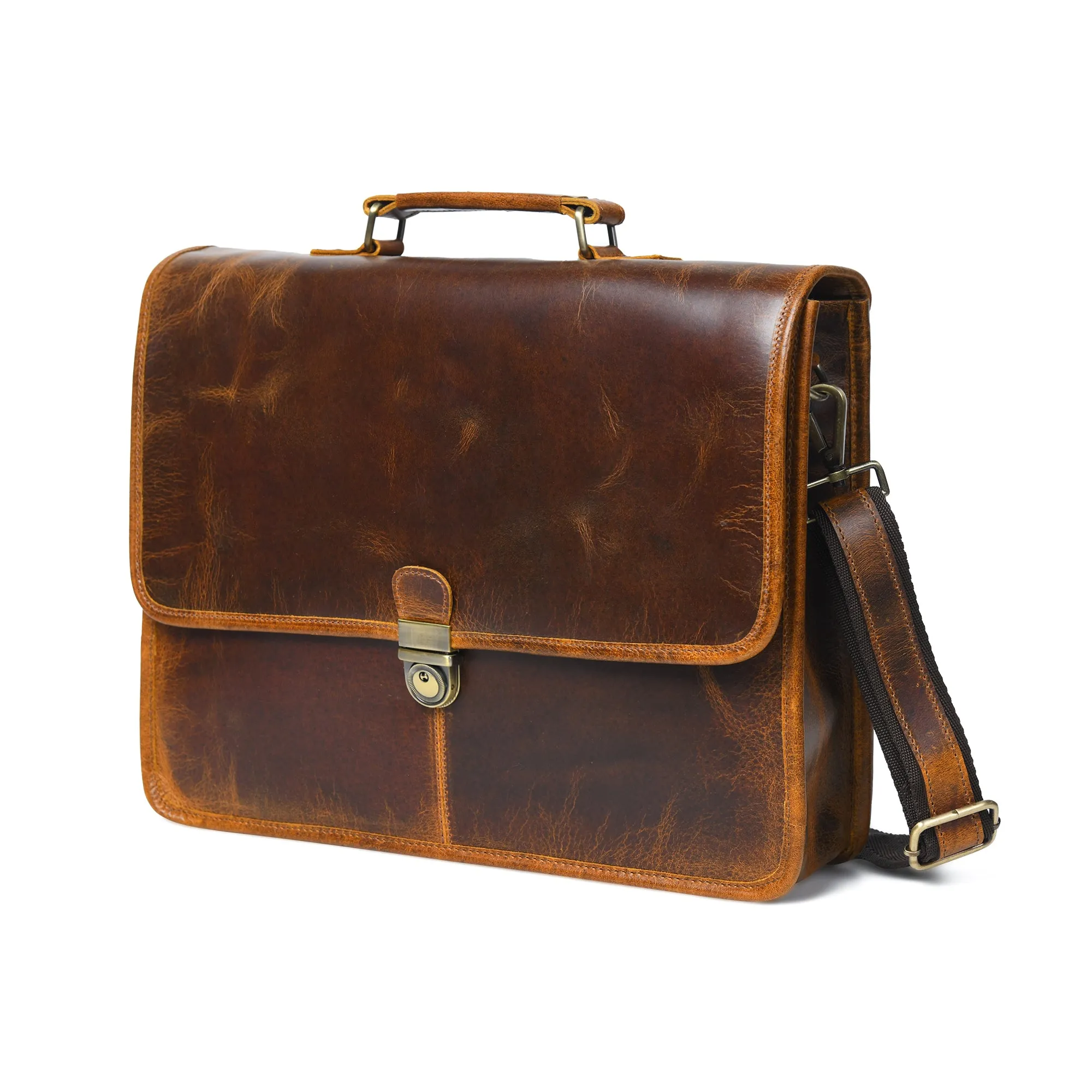 Buffalo Leather Executive Briefcase sold by Classy Leather Bags product image thumbnail 2