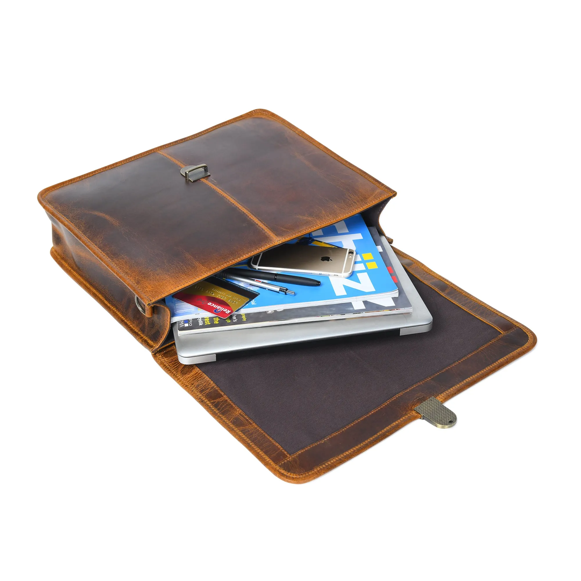 Buffalo Leather Executive Briefcase sold by Classy Leather Bags product image thumbnail 5