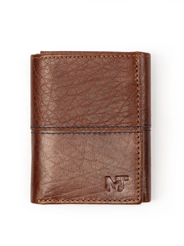 Textured Tri-Fold Men's Wallet sold by Classy Leather Bags