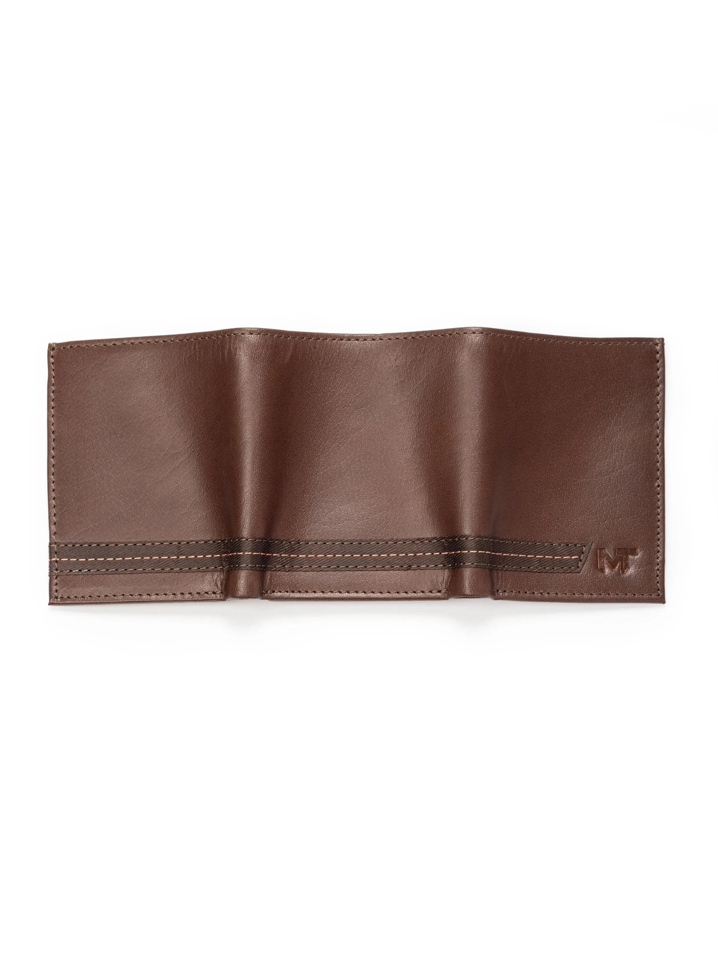 SleekCut Tri-Fold Wallet - Brown sold by Classy Leather Bags product image thumbnail 5