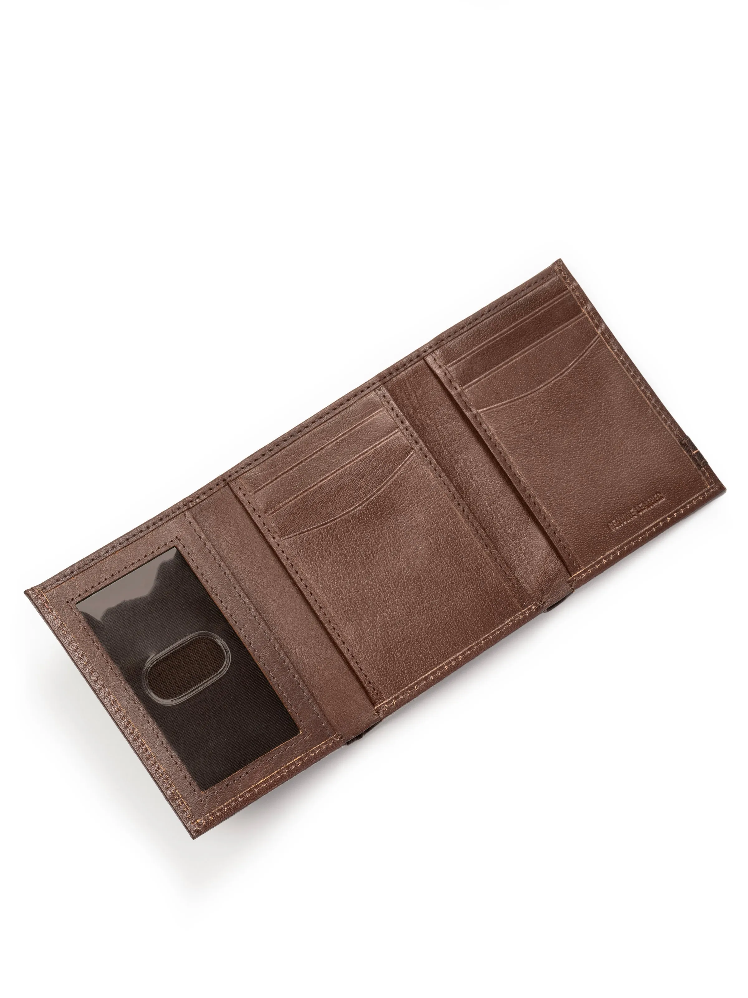 SleekCut Tri-Fold Wallet - Brown sold by Classy Leather Bags product image thumbnail 3
