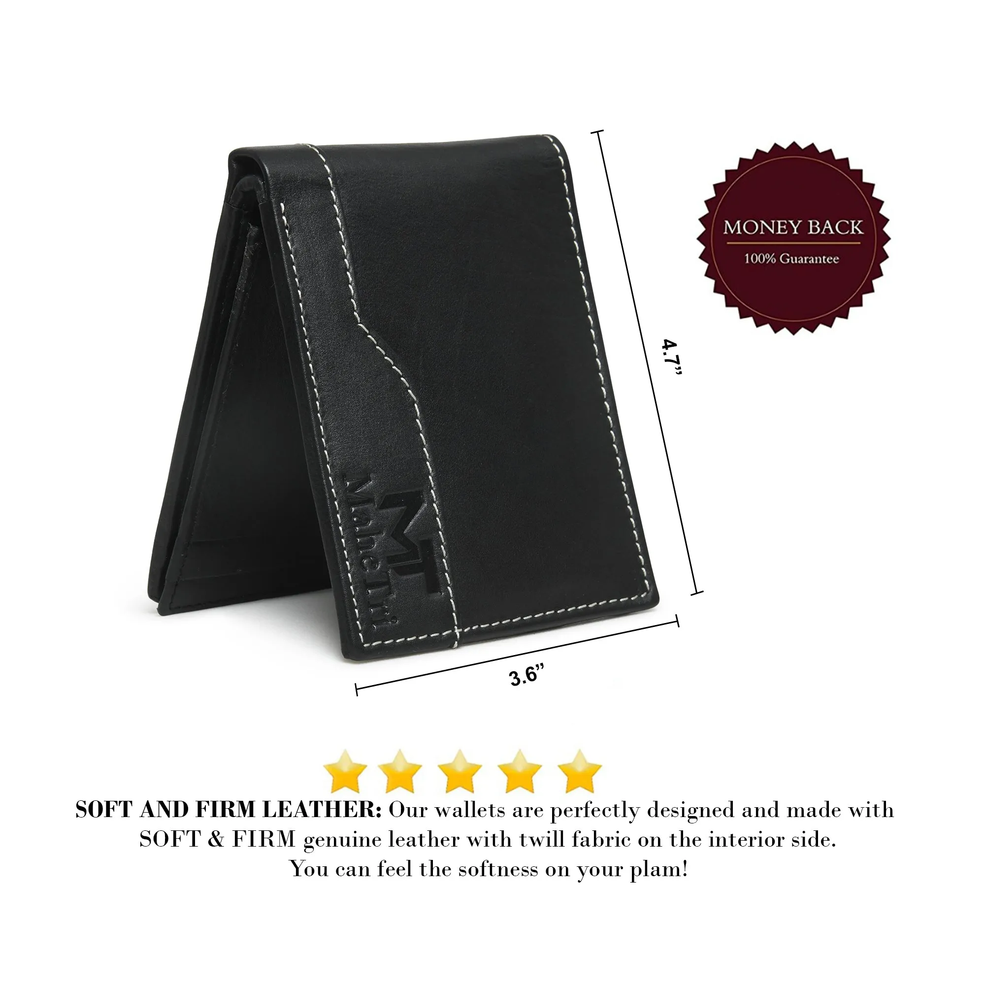 Judson Bi-fold Wallet - Black sold by Classy Leather Bags product image thumbnail 2