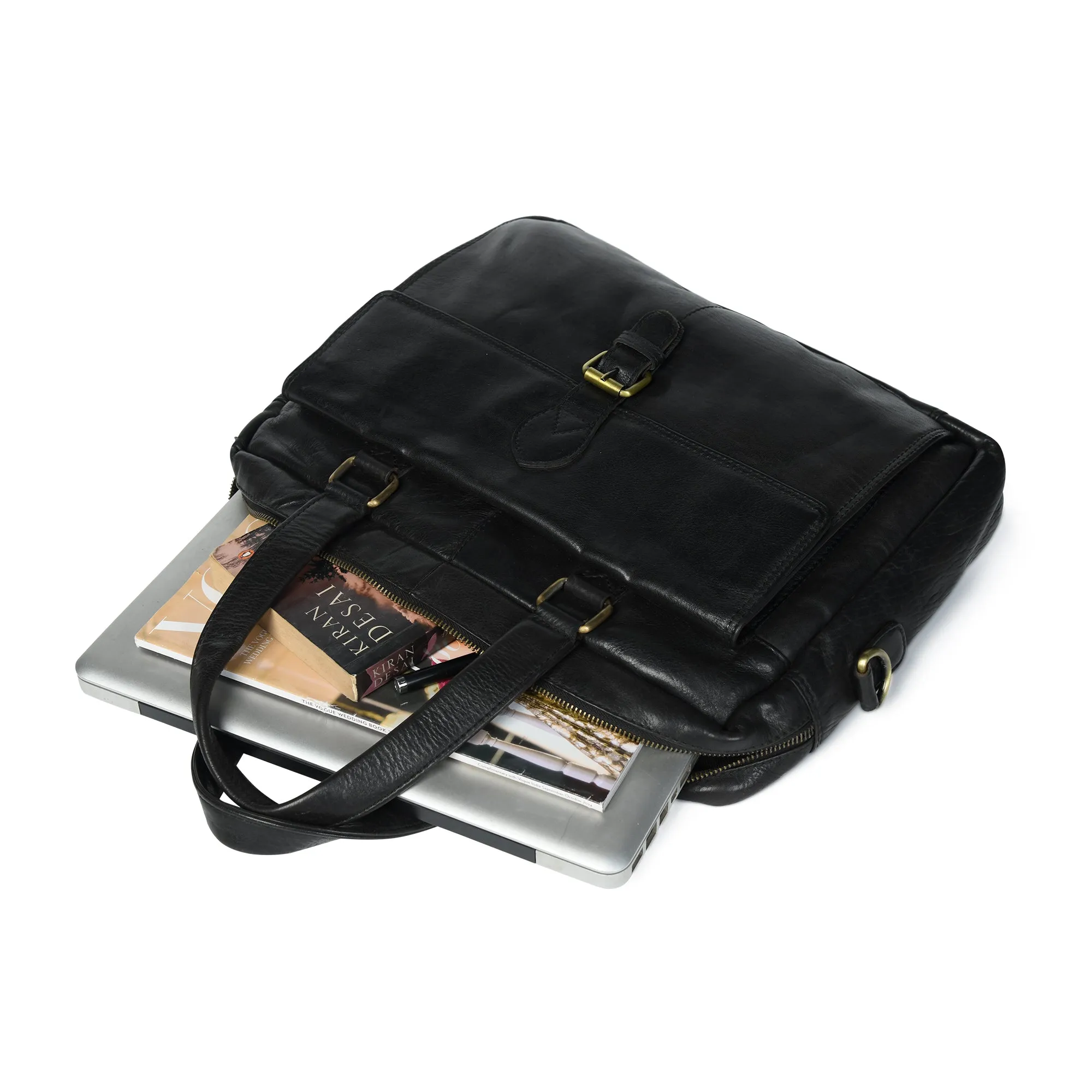 The Modern Briefcase Black sold by Classy Leather Bags product image thumbnail 4
