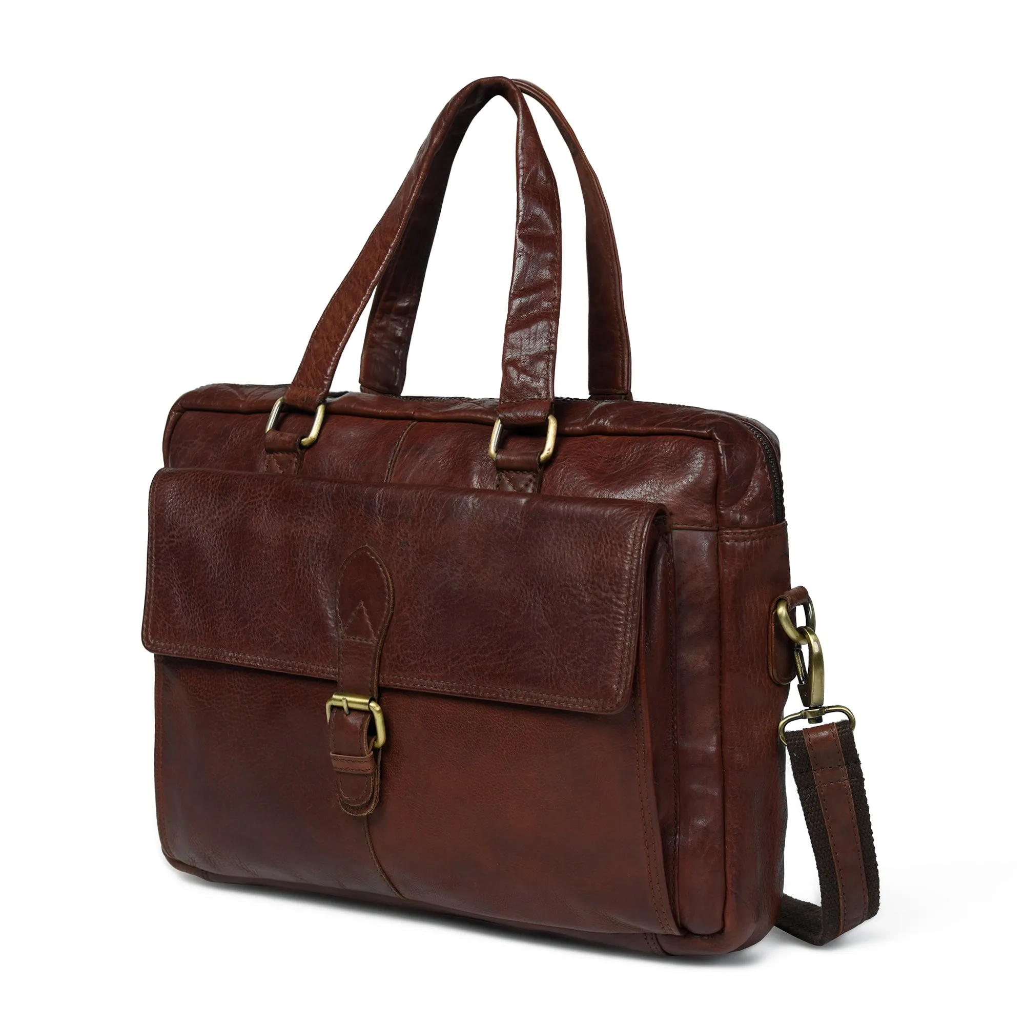 The Modern Briefcase Brown sold by Classy Leather Bags