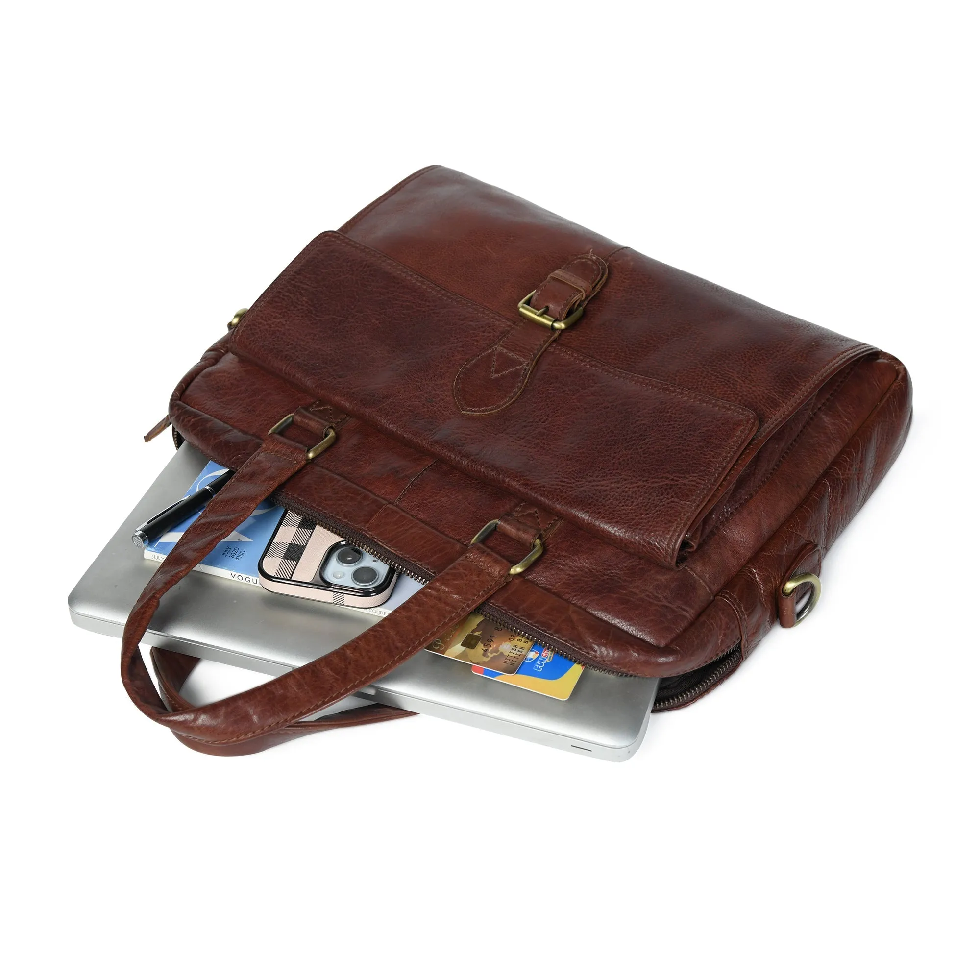 The Modern Briefcase Brown sold by Classy Leather Bags product image thumbnail 4
