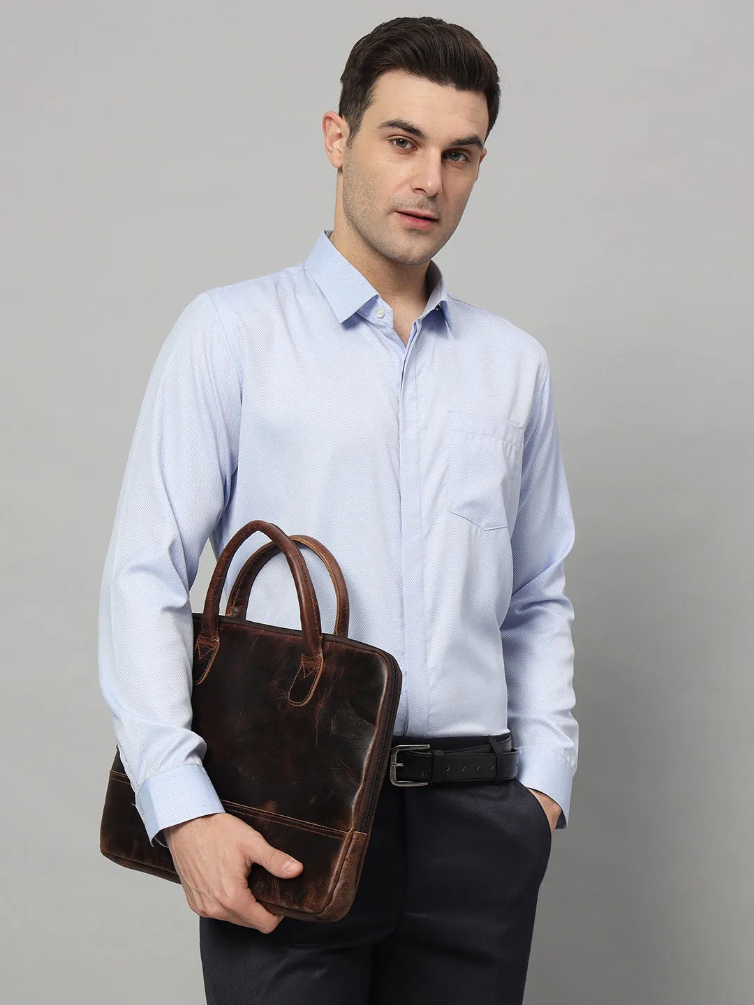 Modernist Leather Laptop Bag-Dark Brown sold by Classy Leather Bags product image thumbnail 4