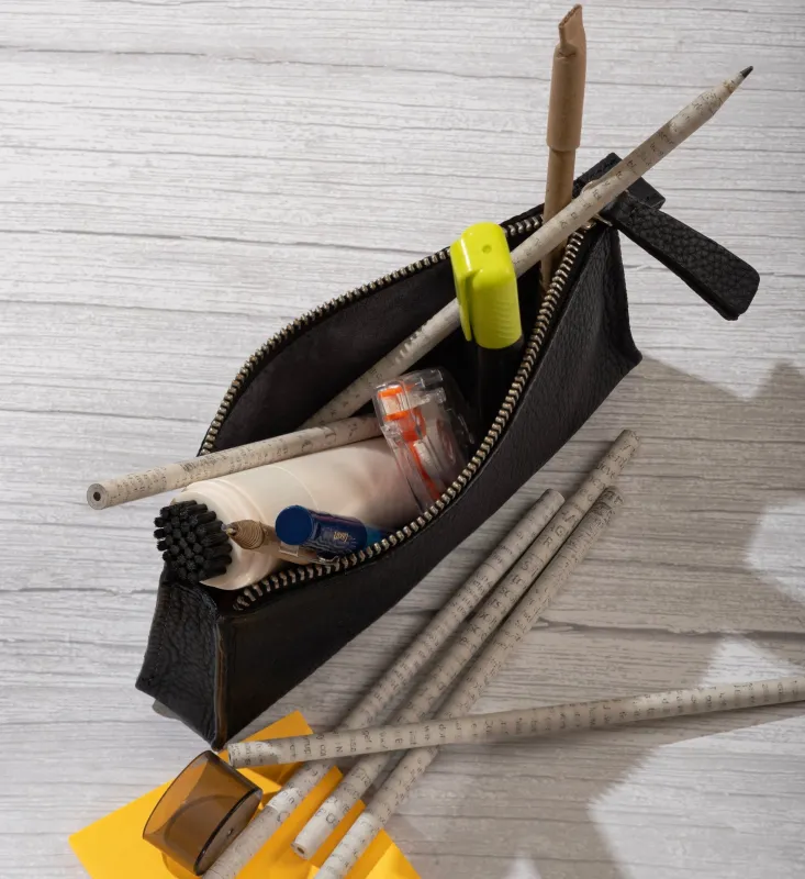 Black Leather Stationery Case (set of 2) sold by Classy Leather Bags