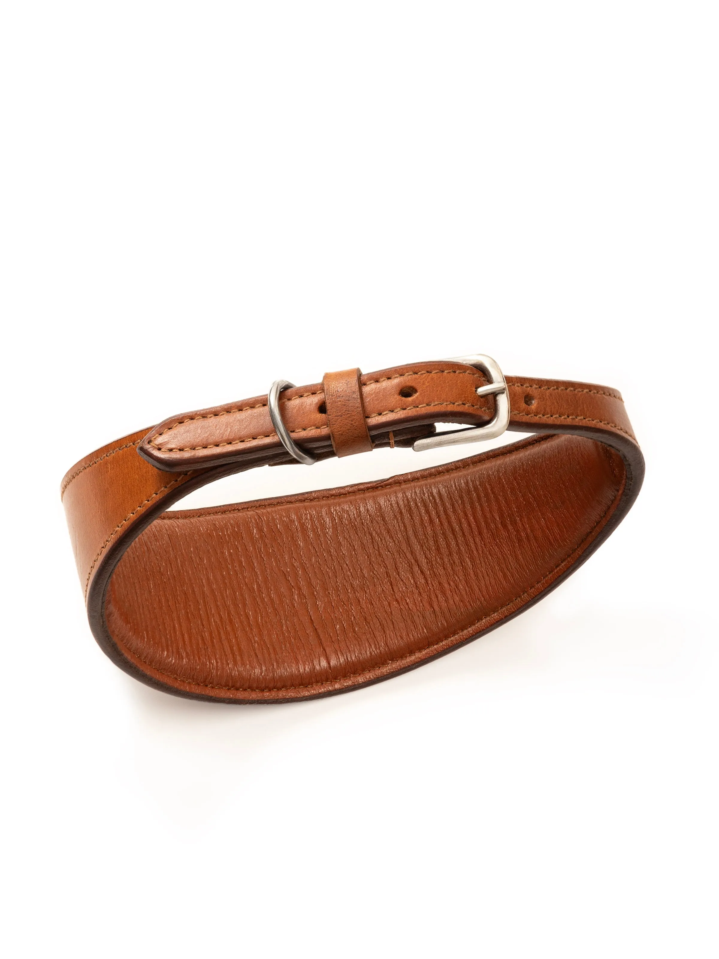 Oval Leather Dog Collar - Tan sold by Classy Leather Bags product image thumbnail 5