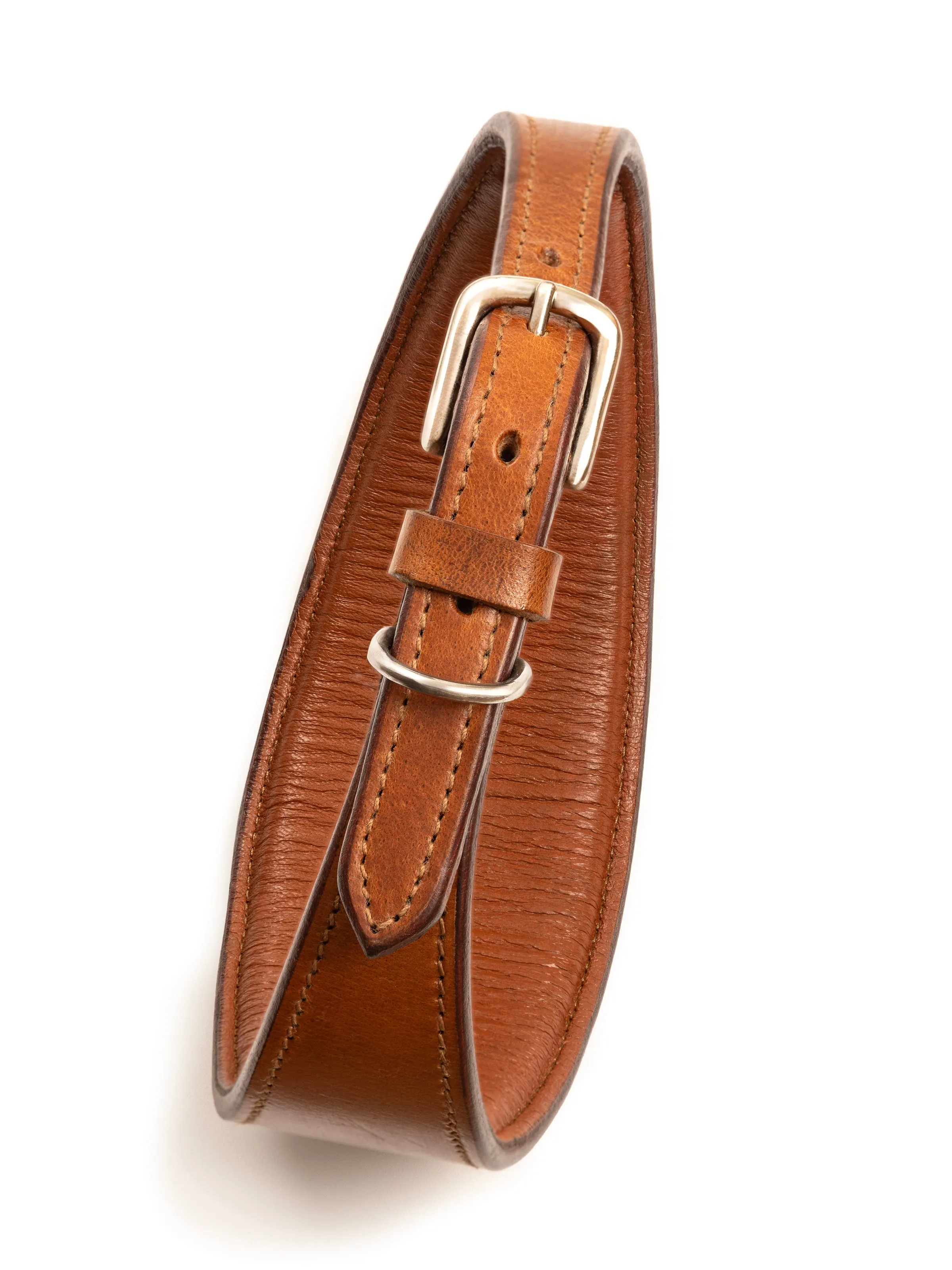 Oval Leather Dog Collar - Tan sold by Classy Leather Bags product image thumbnail 3