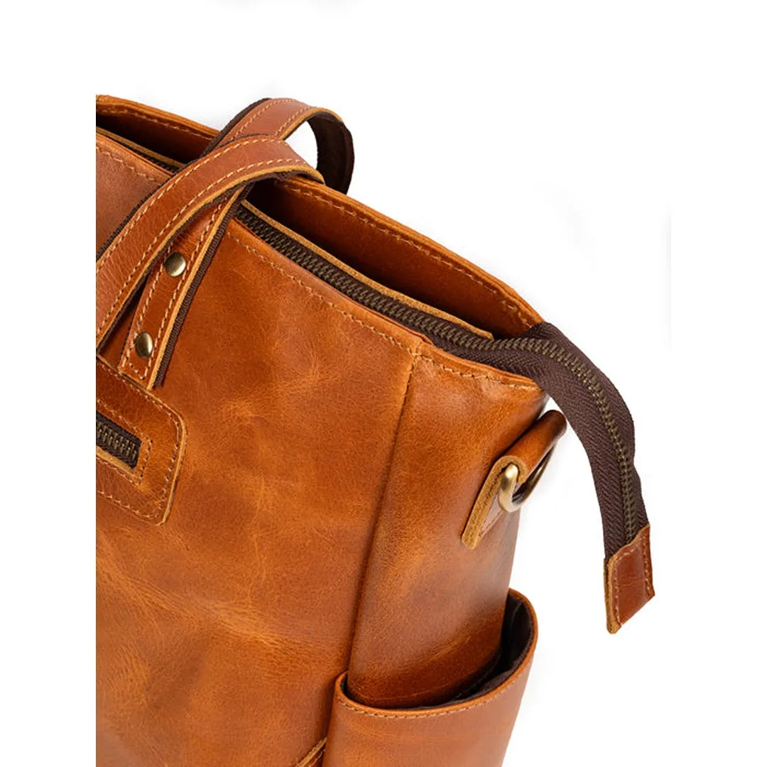 Luxury Kodiak Tote - Tan sold by Classy Leather Bags product image thumbnail 5