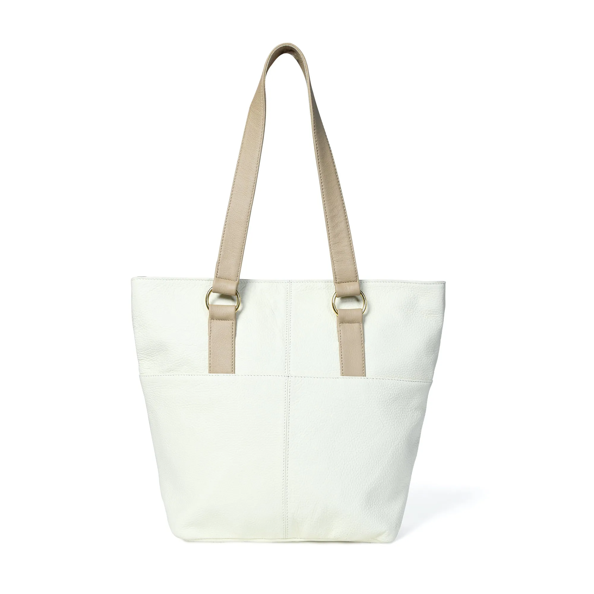 The Ivory Leather Tote sold by Classy Leather Bags product image thumbnail 3