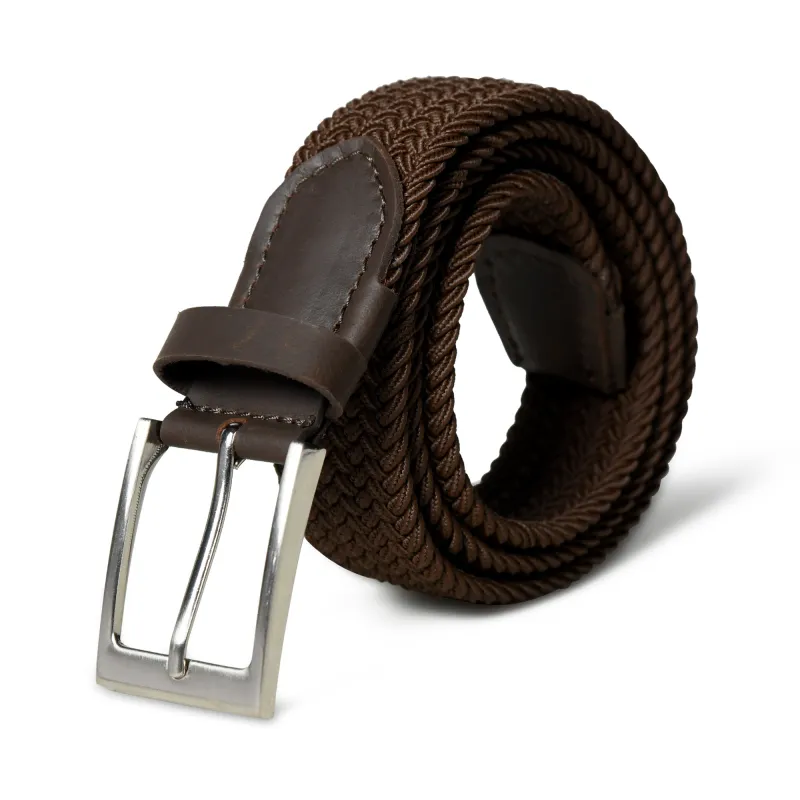 Braided Brown Canvas Belt sold by Classy Leather Bags