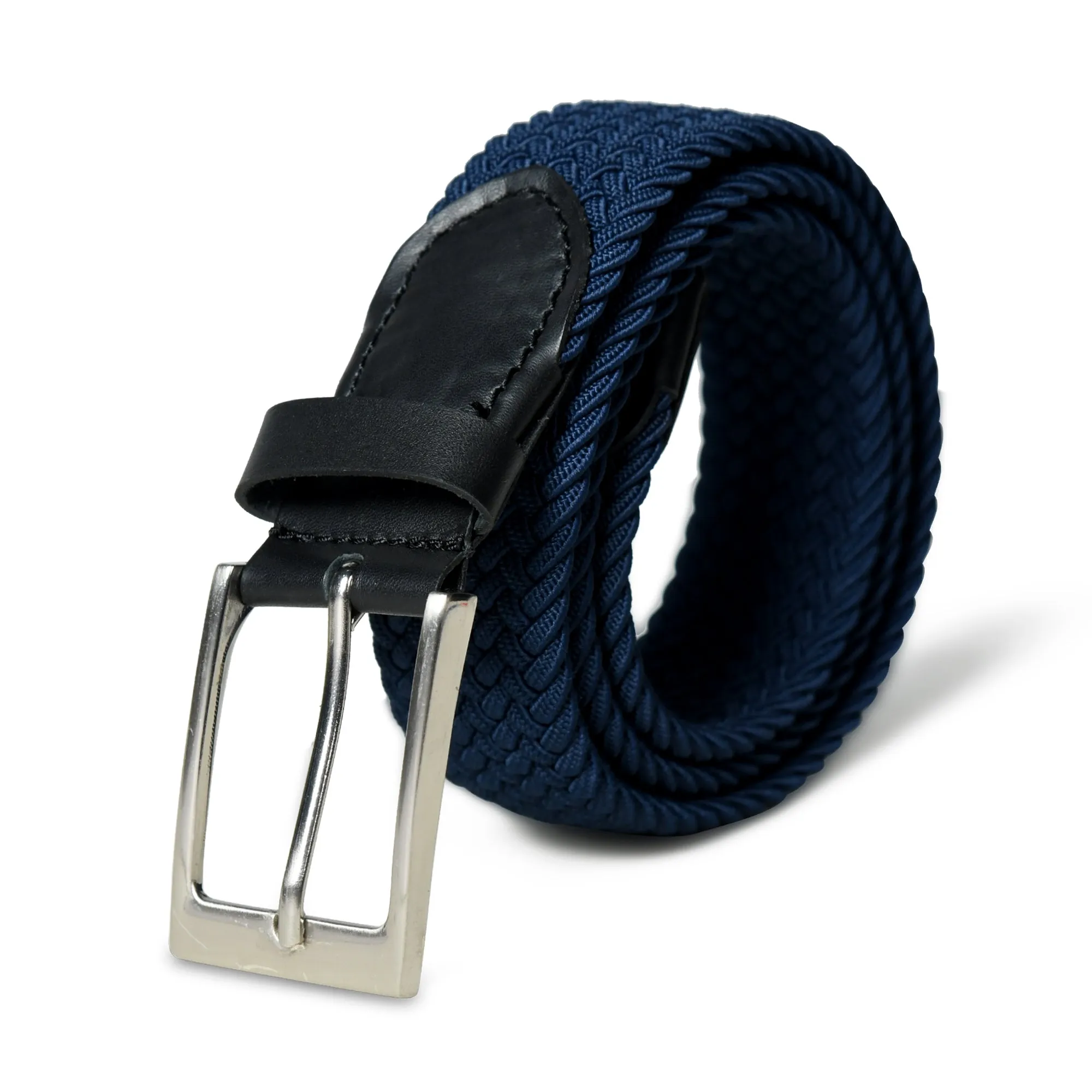 Braided Blue Canvas Belt sold by Classy Leather Bags