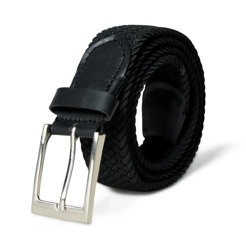Braided Black Canvas Belt sold by Classy Leather Bags