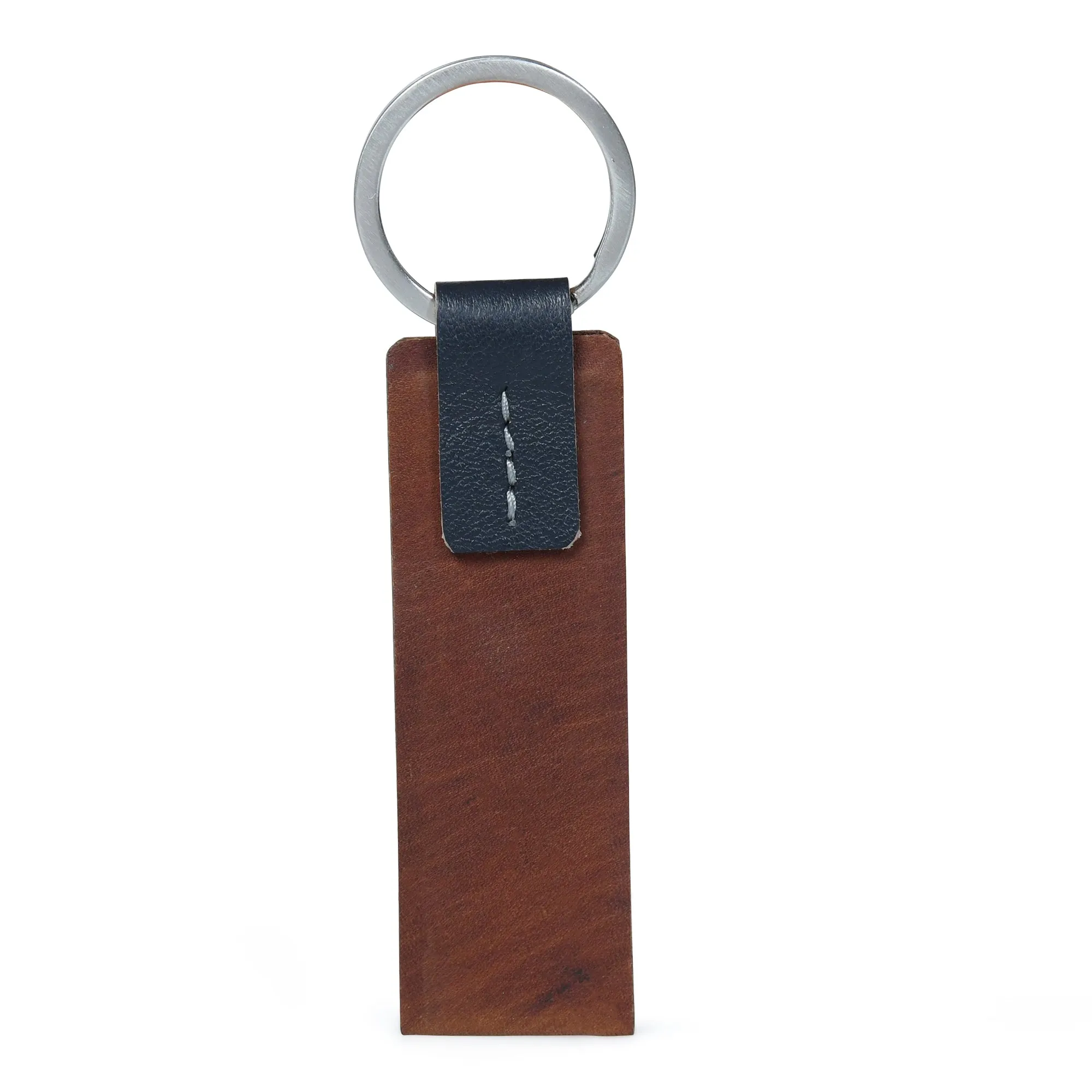 Genuine Leather & Metal Keychain sold by Classy Leather Bags