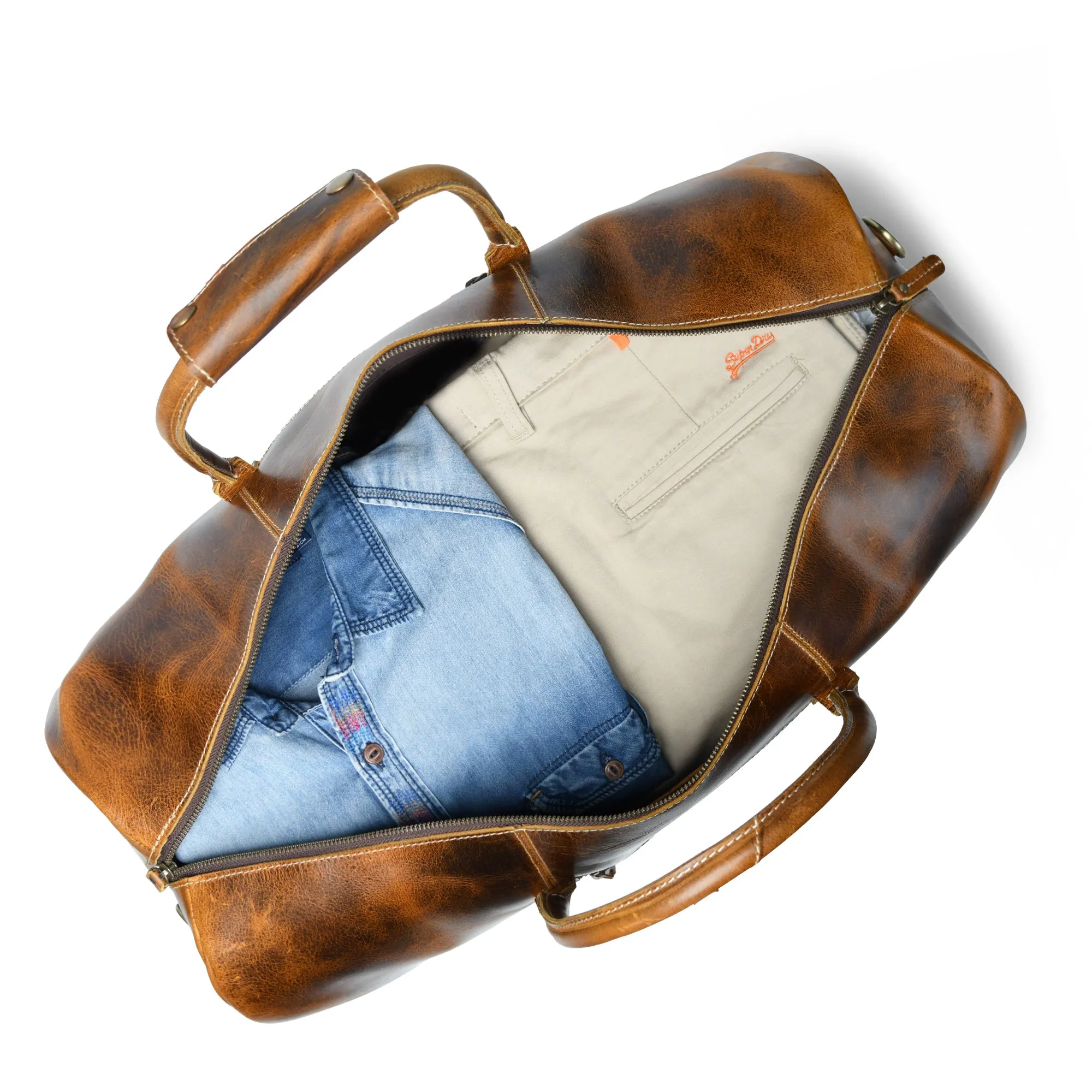 The Buffalo Traveller- Caramel sold by Classy Leather Bags product image thumbnail 3