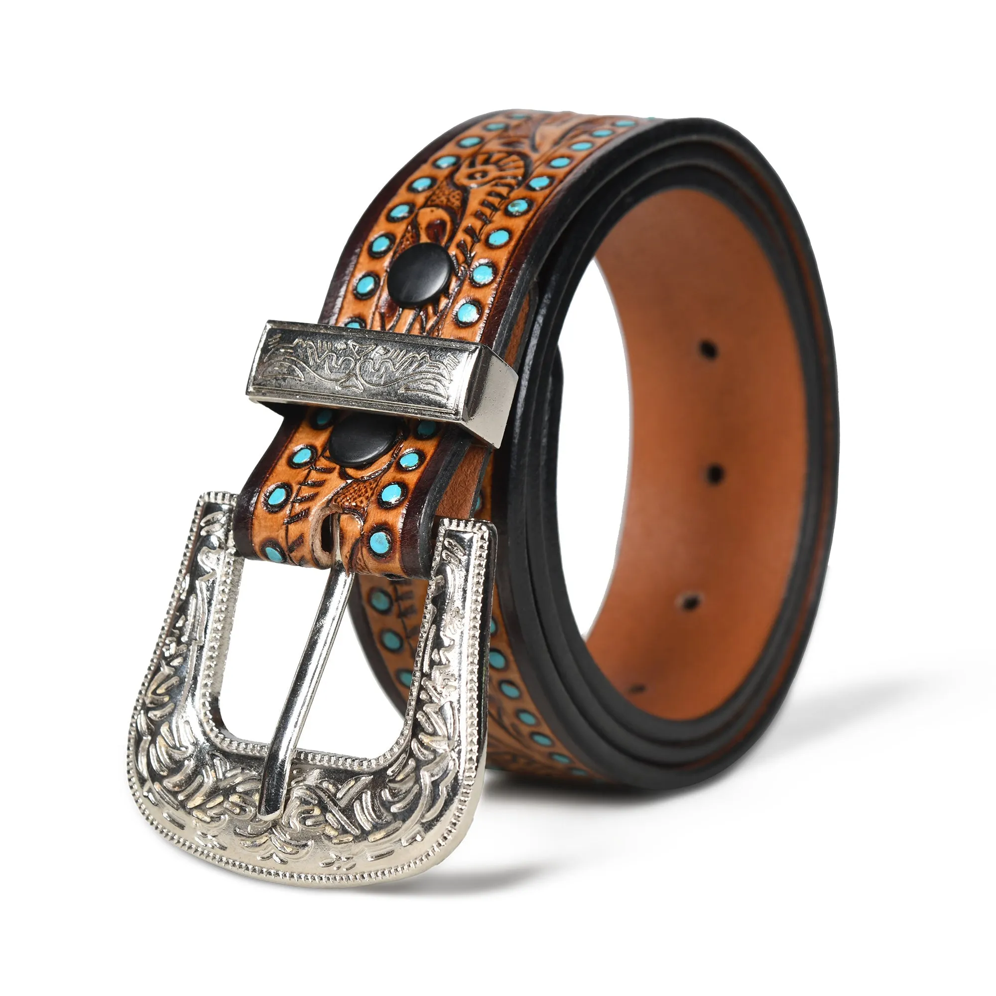 Designer Western Leather Belt sold by Classy Leather Bags