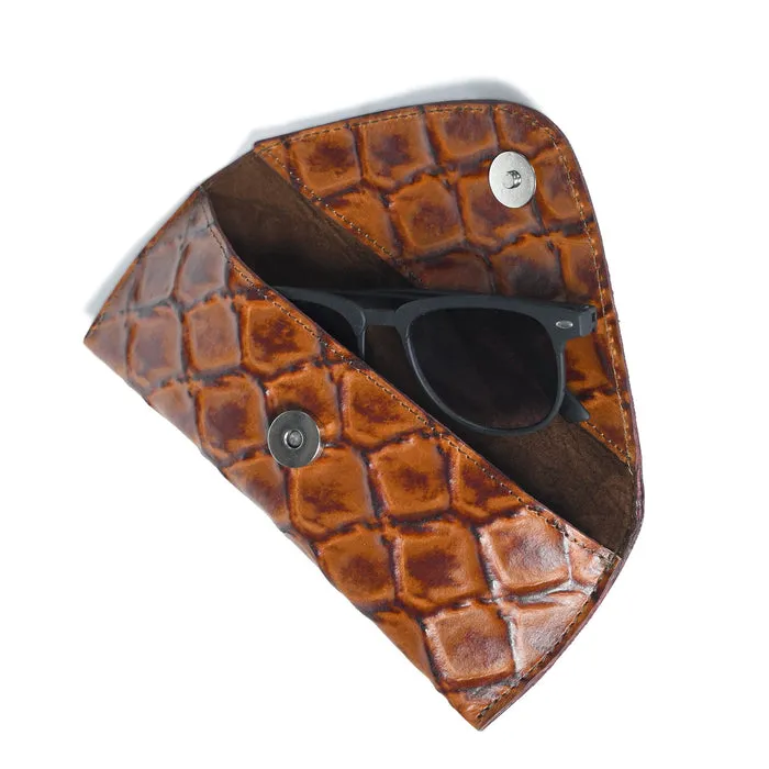Croco Leather Sunglasses Cover sold by Classy Leather Bags product image thumbnail 5