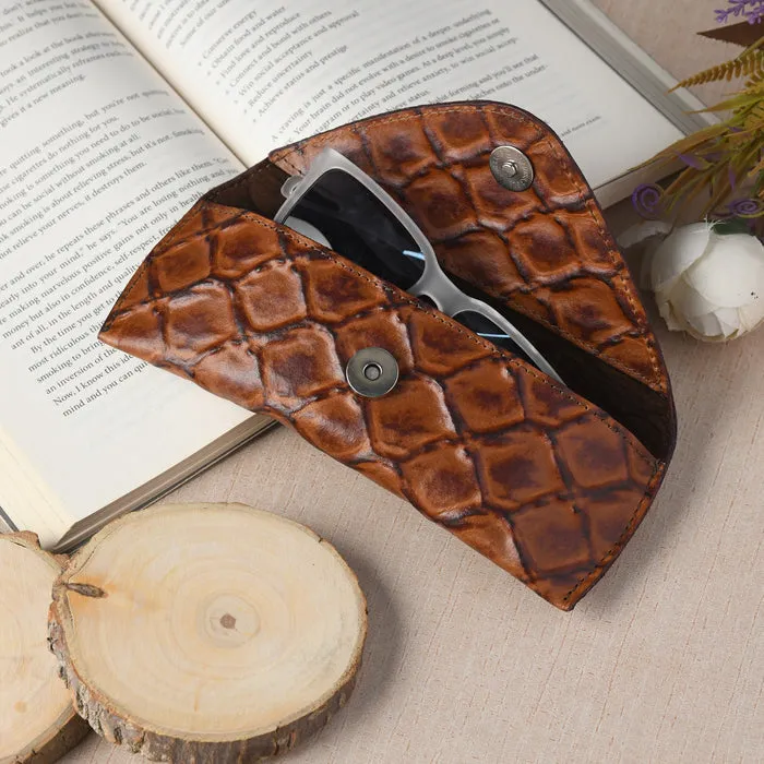 Croco Leather Sunglasses Cover sold by Classy Leather Bags