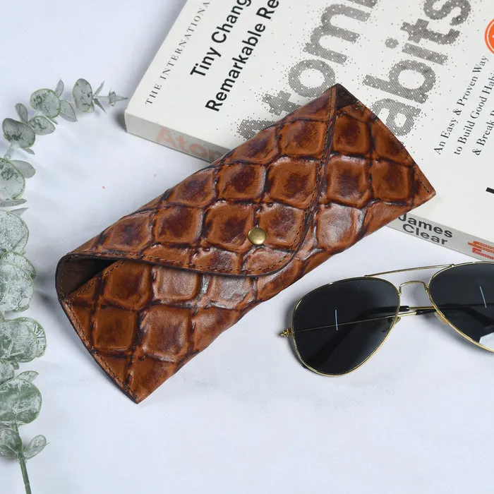 Croco Leather Sunglasses Cover sold by Classy Leather Bags product image thumbnail 2