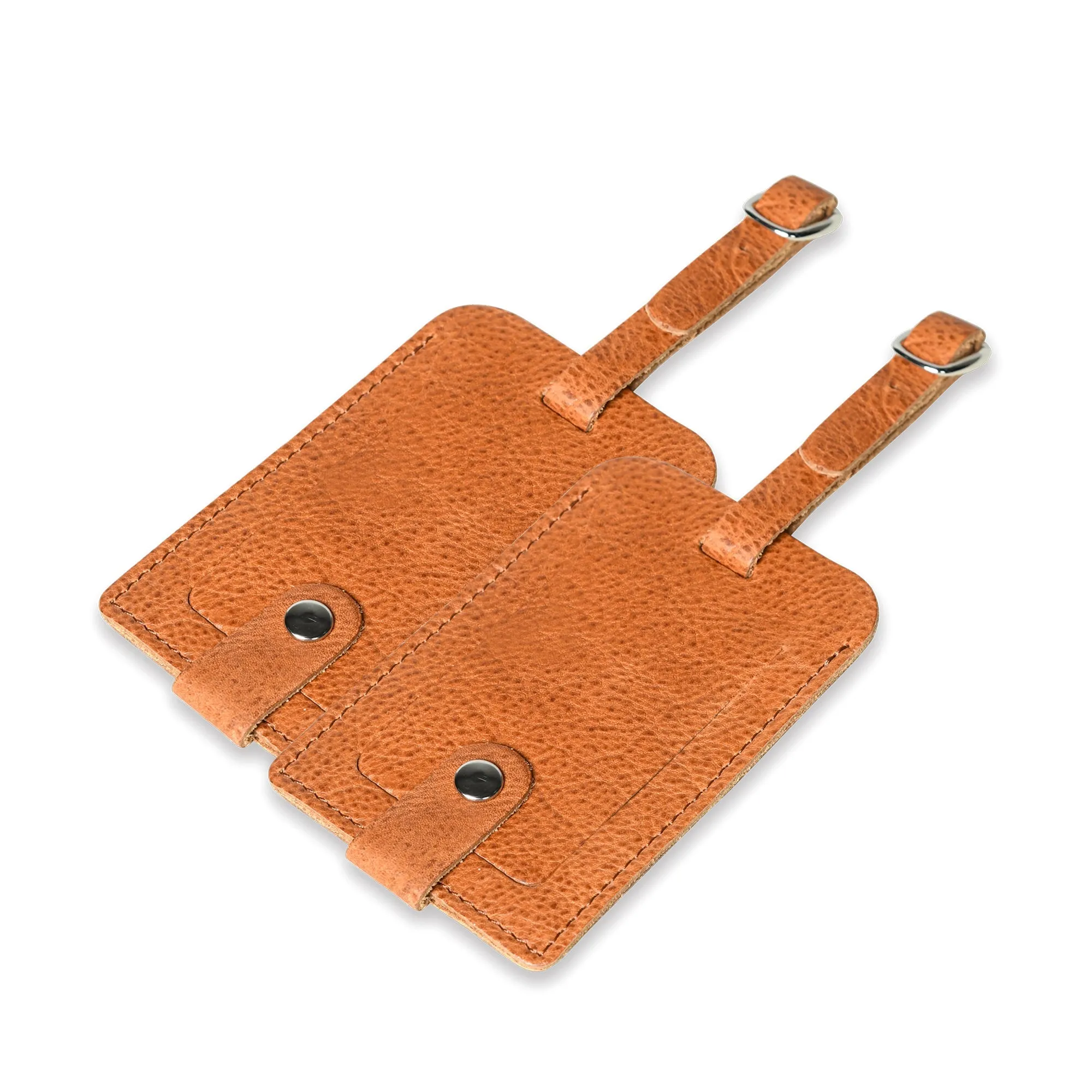 Tan Leather Luggage Tags Set sold by Classy Leather Bags product image thumbnail 4