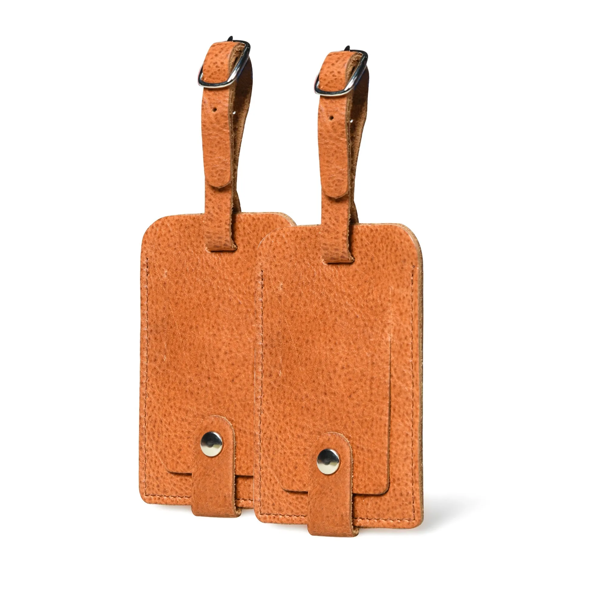 Tan Leather Luggage Tags Set sold by Classy Leather Bags product image thumbnail 2