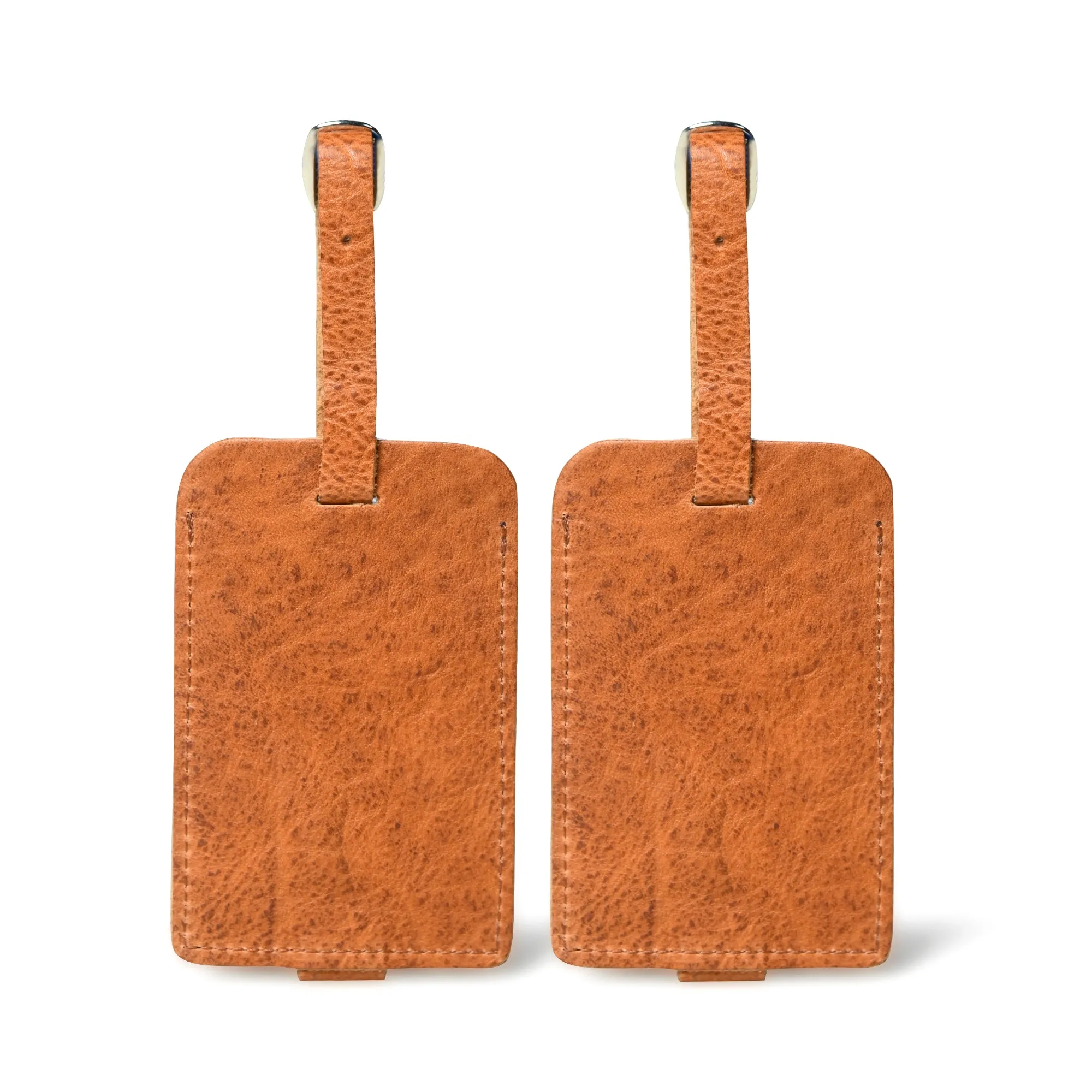 Tan Leather Luggage Tags Set sold by Classy Leather Bags product image thumbnail 3