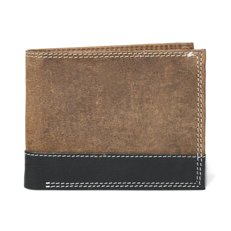Contrast Bifold Men's Wallet sold by Classy Leather Bags