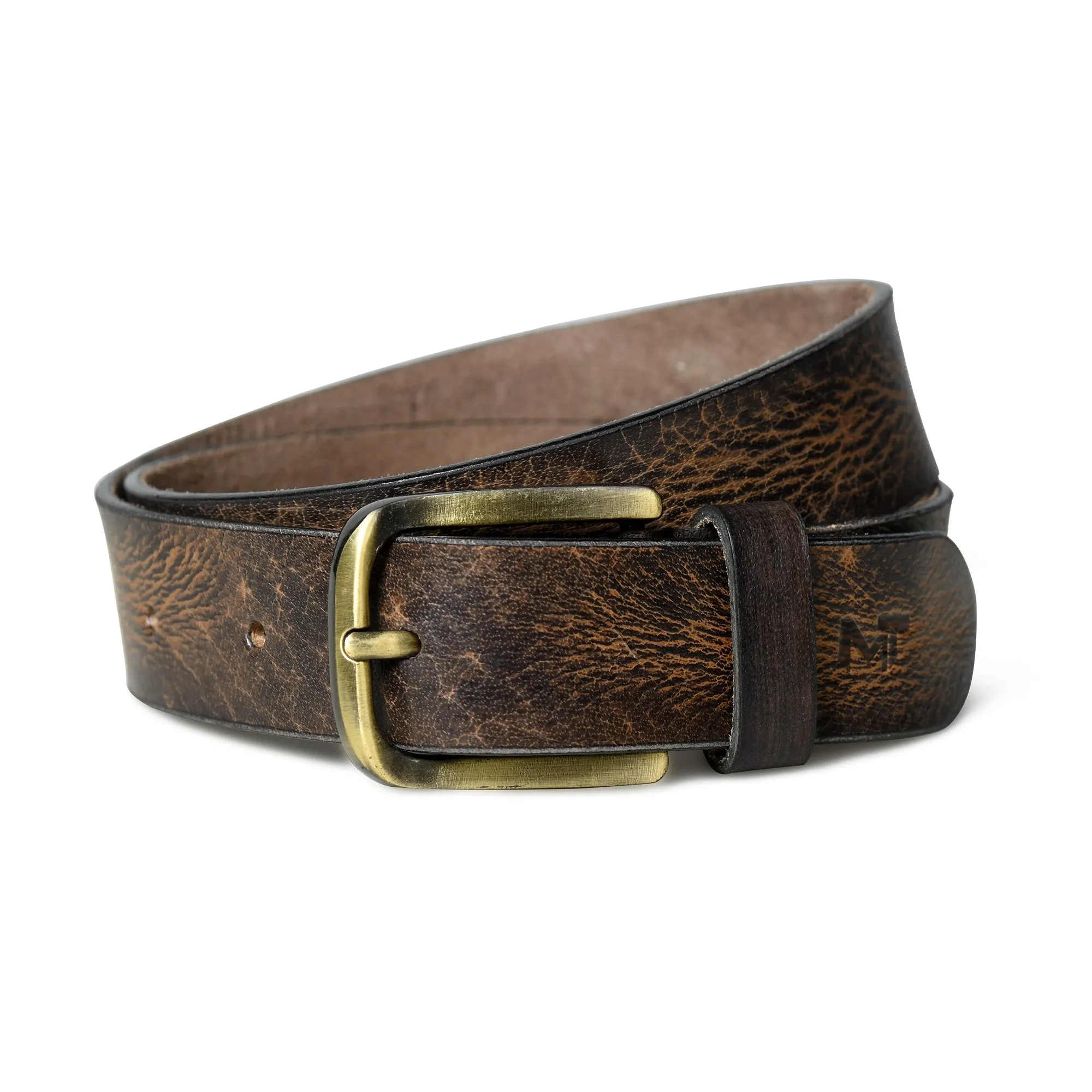 Eden Dark Brown Men's Leather Belt sold by Classy Leather Bags product image thumbnail 5