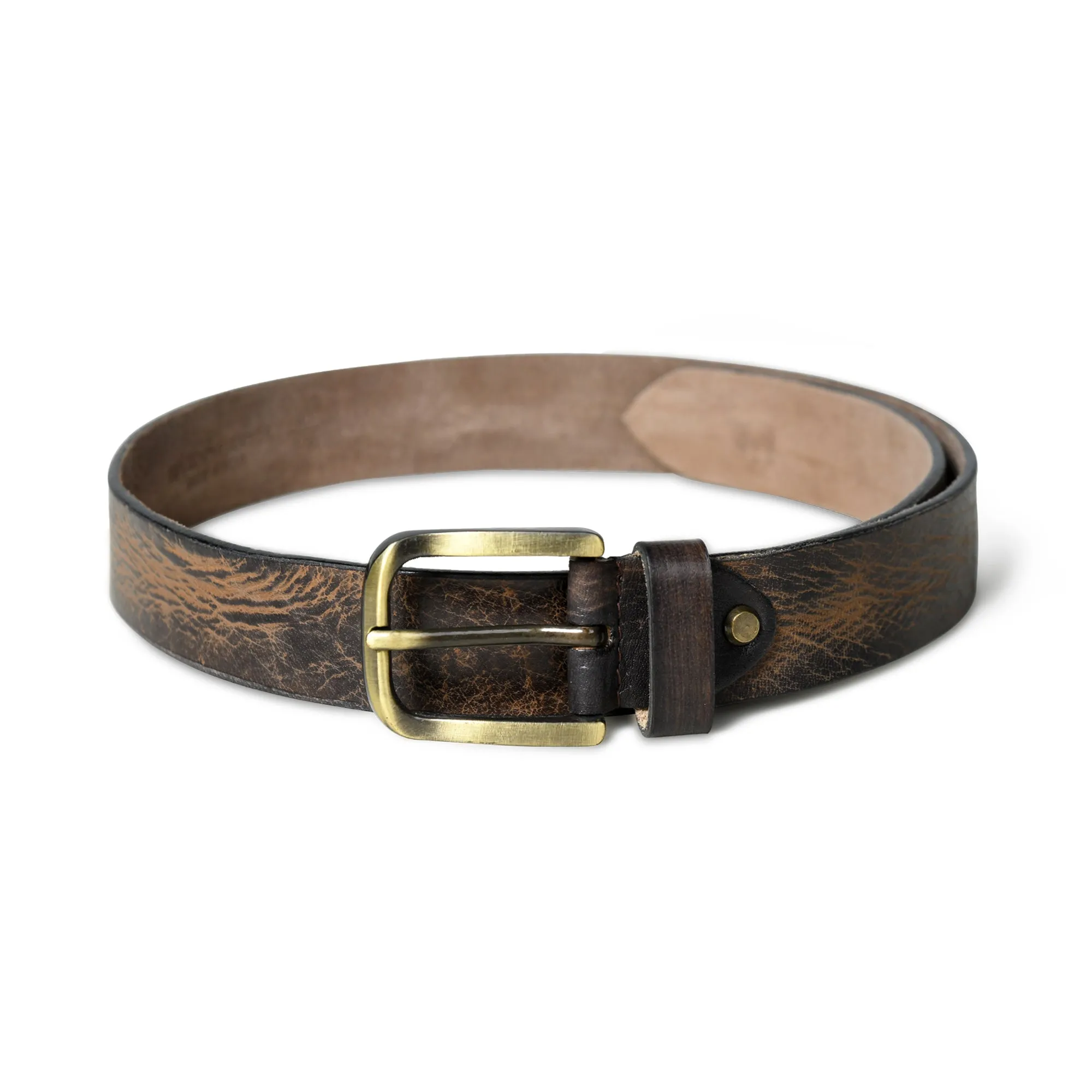 Eden Dark Brown Men's Leather Belt sold by Classy Leather Bags product image thumbnail 3