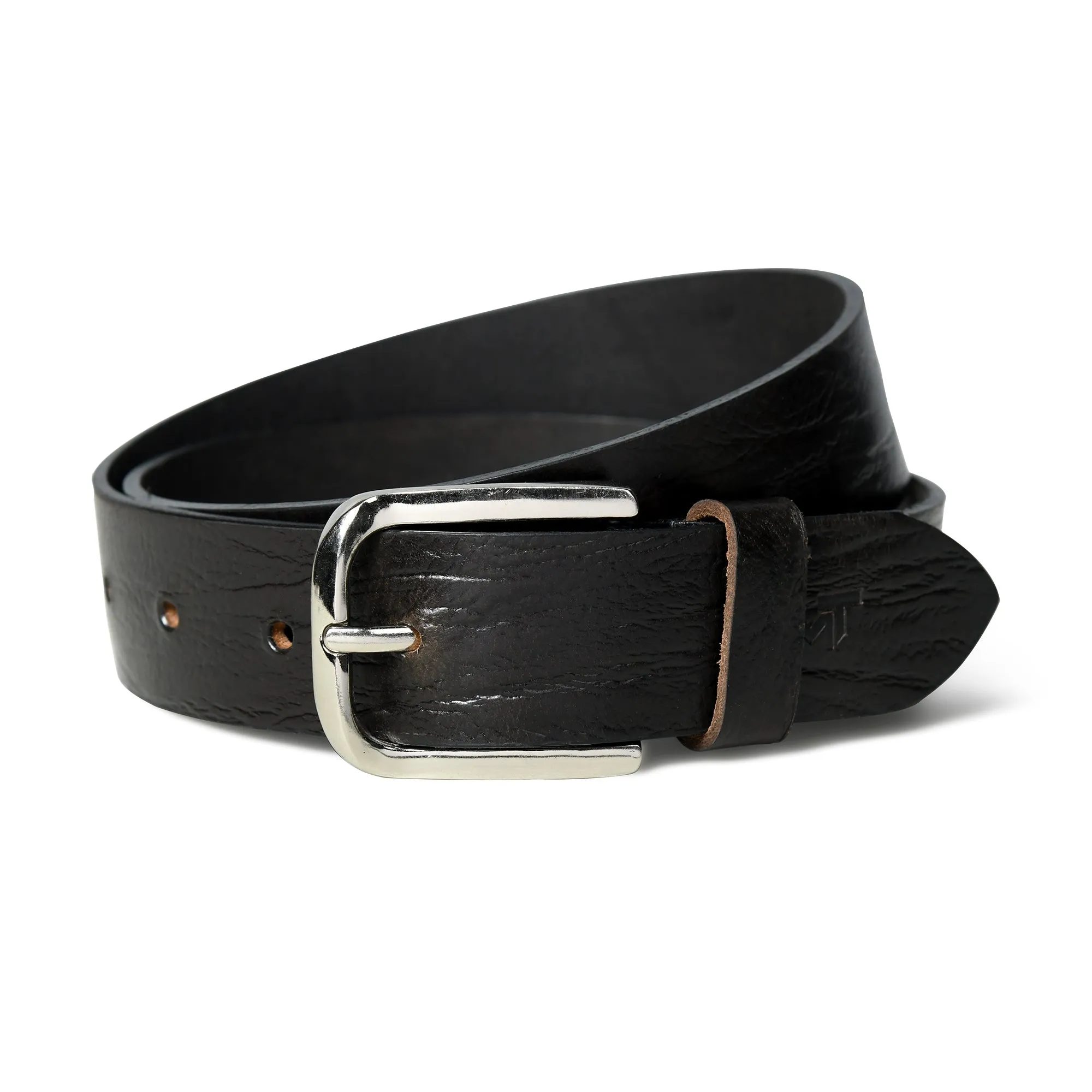 Textured Black Leather Belt sold by Classy Leather Bags product image thumbnail 3