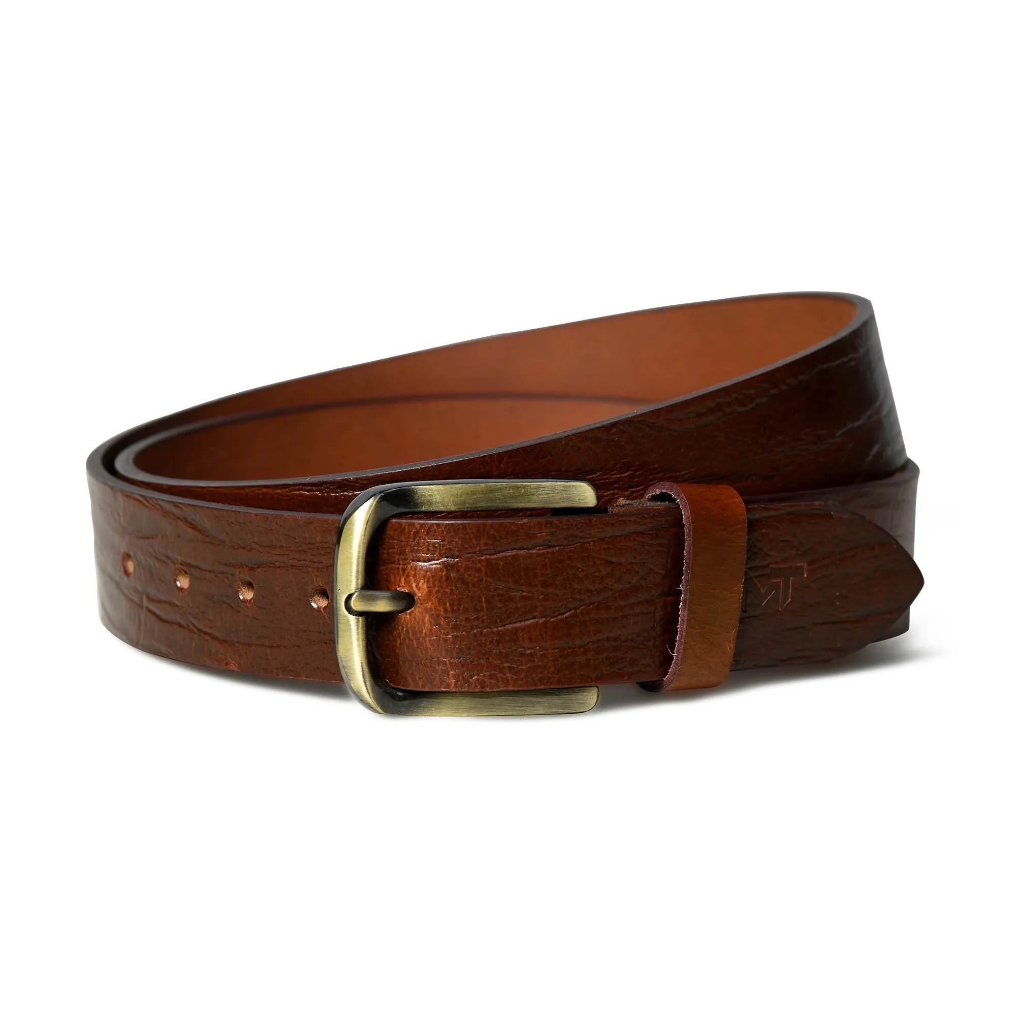 Vibrant Brown Pin Buckle Belt sold by Classy Leather Bags product image thumbnail 3