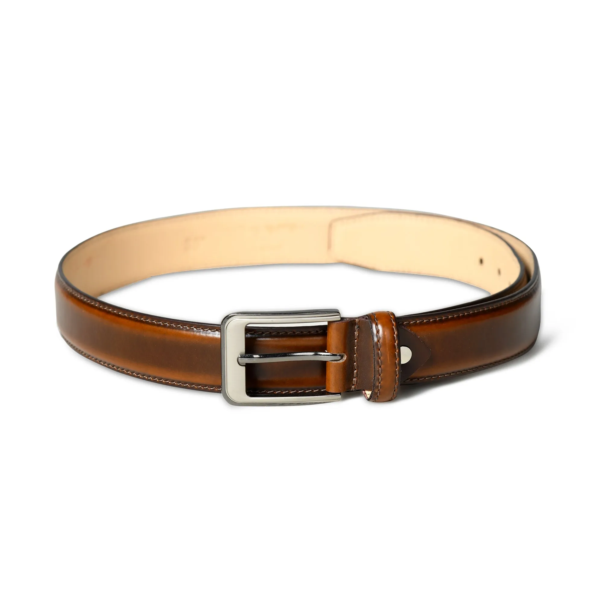 Eclipse Walnut Brown Leather Belt sold by Classy Leather Bags product image thumbnail 4
