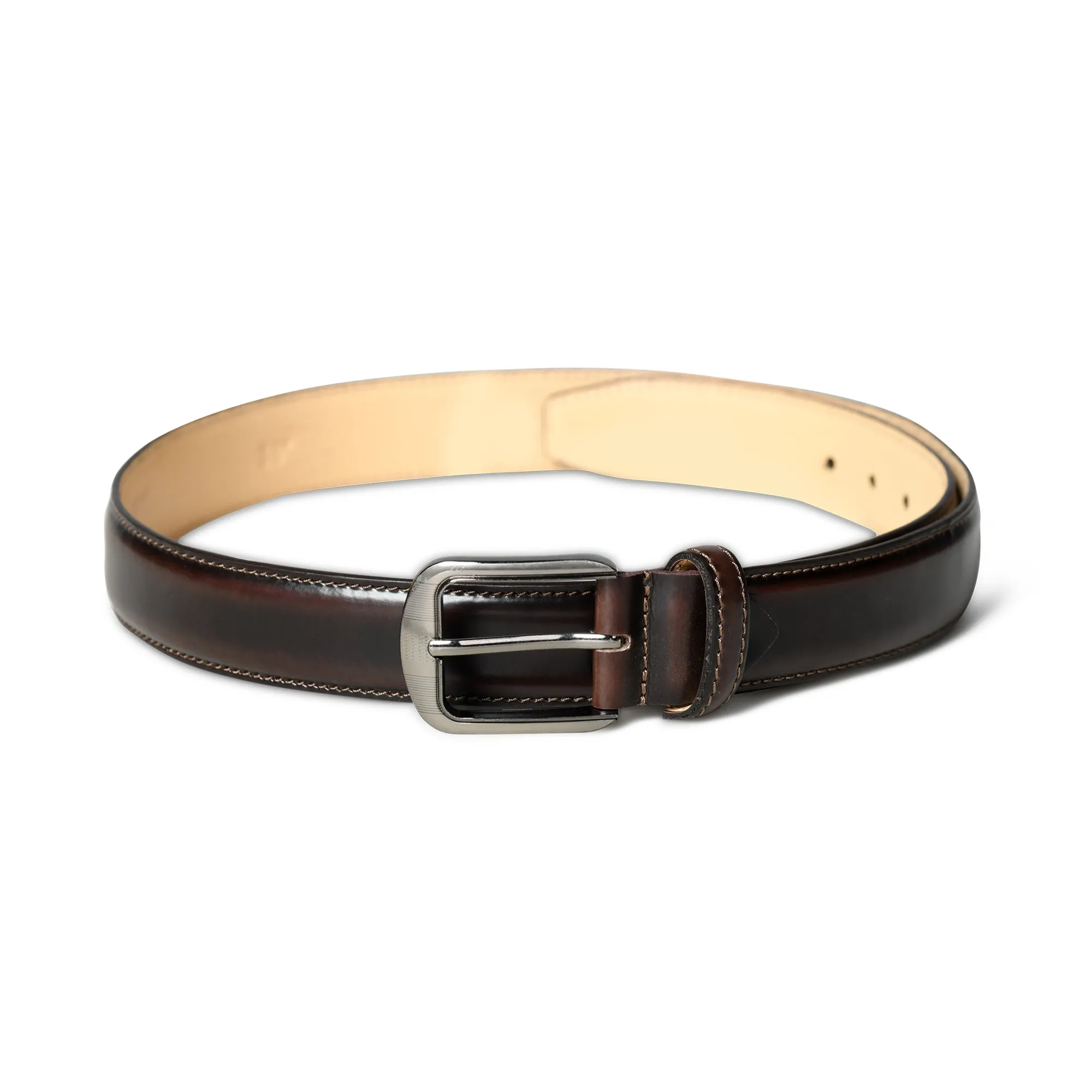 Eclipse Dark Brown Leather Belt sold by Classy Leather Bags product image thumbnail 4