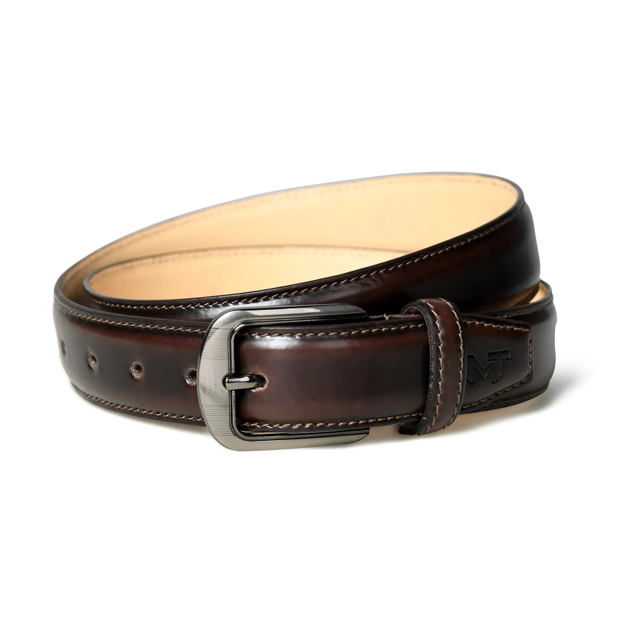 Eclipse Dark Brown Leather Belt sold by Classy Leather Bags product image thumbnail 2