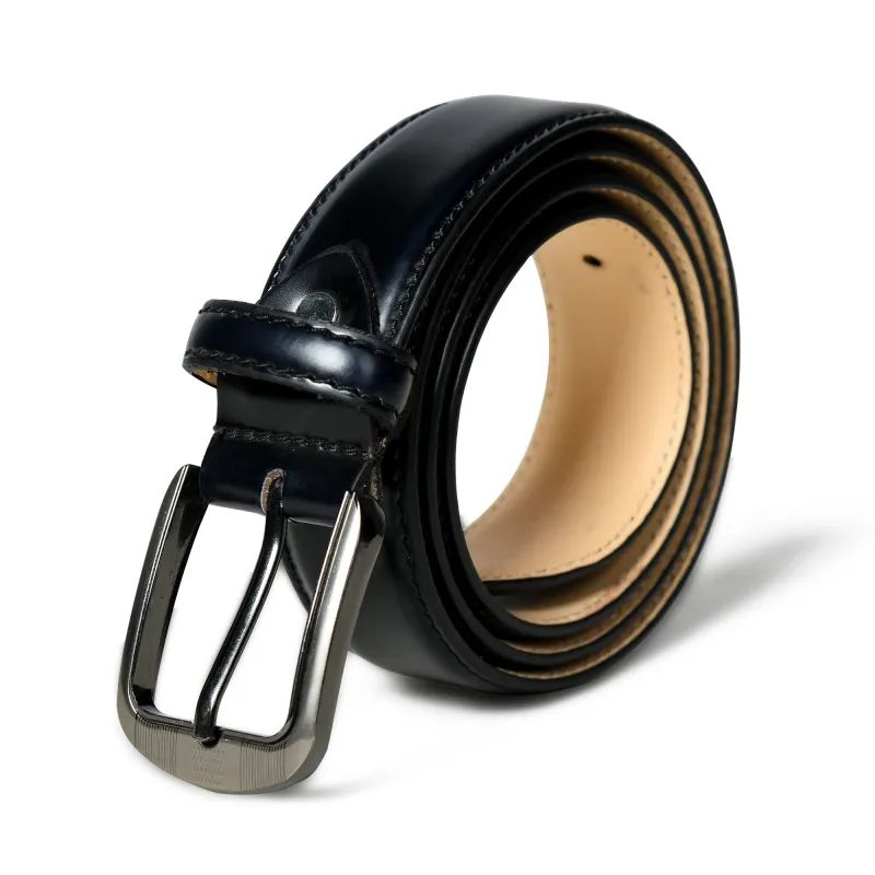 Eclipse Black Leather Belt sold by Classy Leather Bags