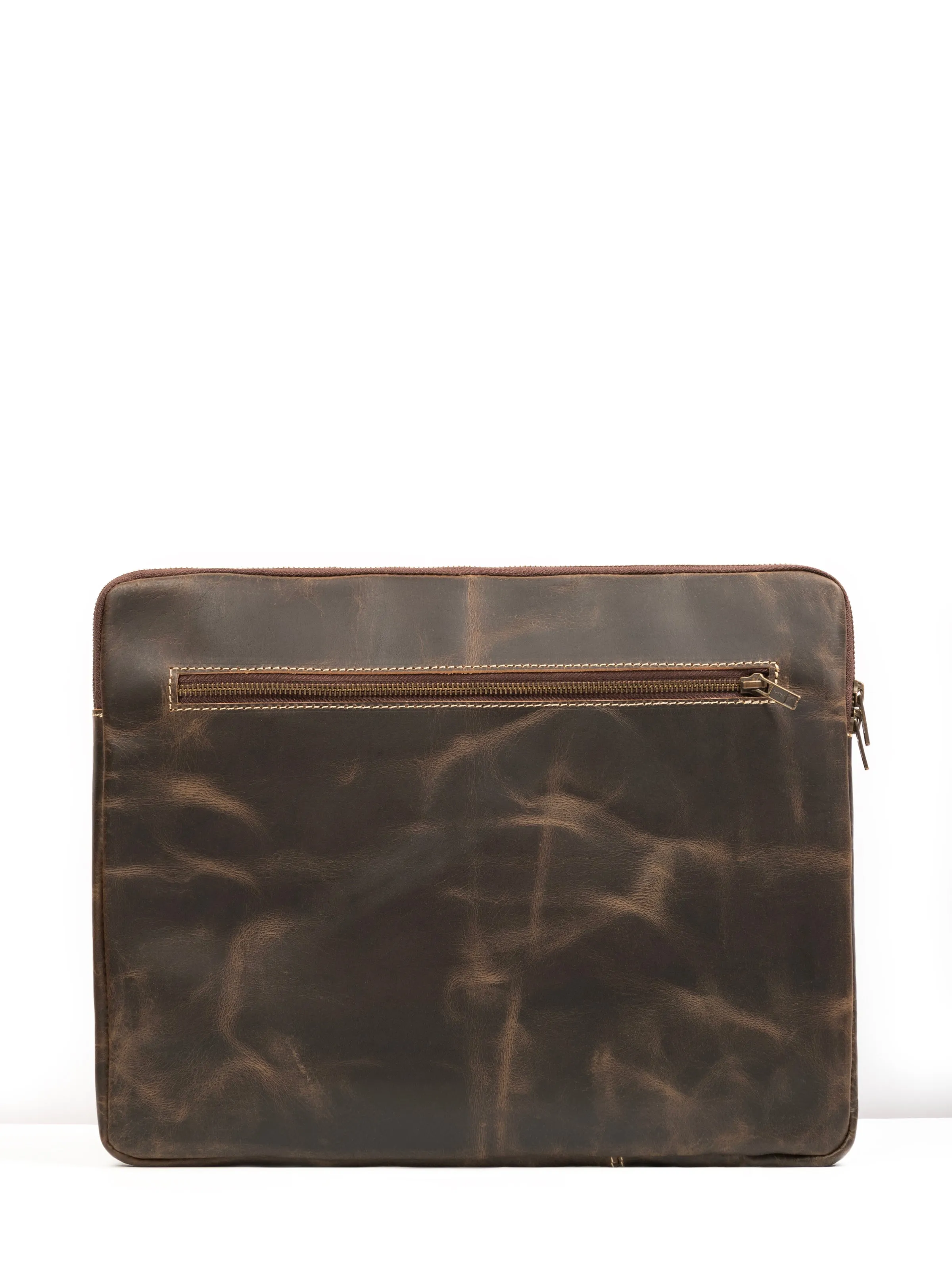 Brown Laptop Sleeve sold by Classy Leather Bags product image thumbnail 3