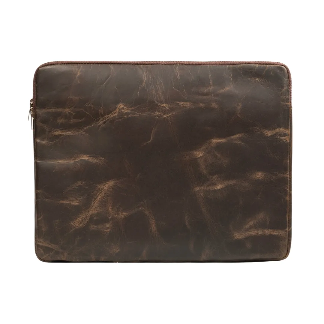 Brown Laptop Sleeve sold by Classy Leather Bags