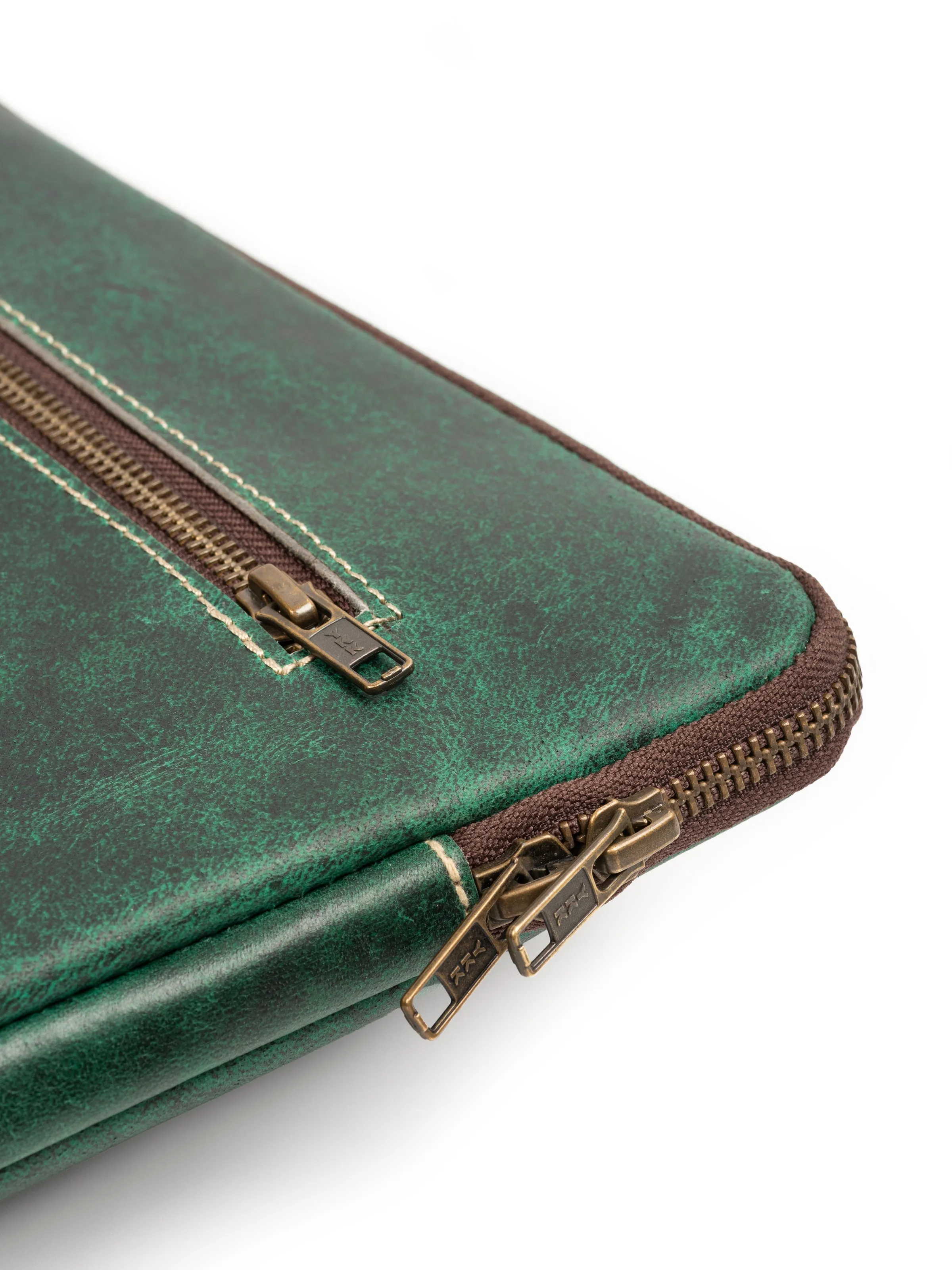 Green Laptop Sleeve sold by Classy Leather Bags product image thumbnail 4