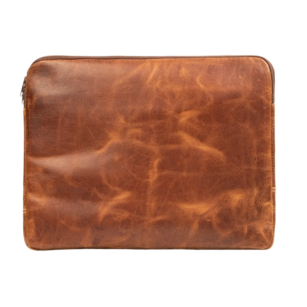 Tan Laptop Sleeve sold by Classy Leather Bags