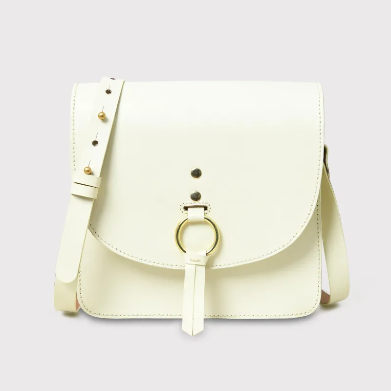 White Elegance Crossbody Sling Bag sold by Classy Leather Bags