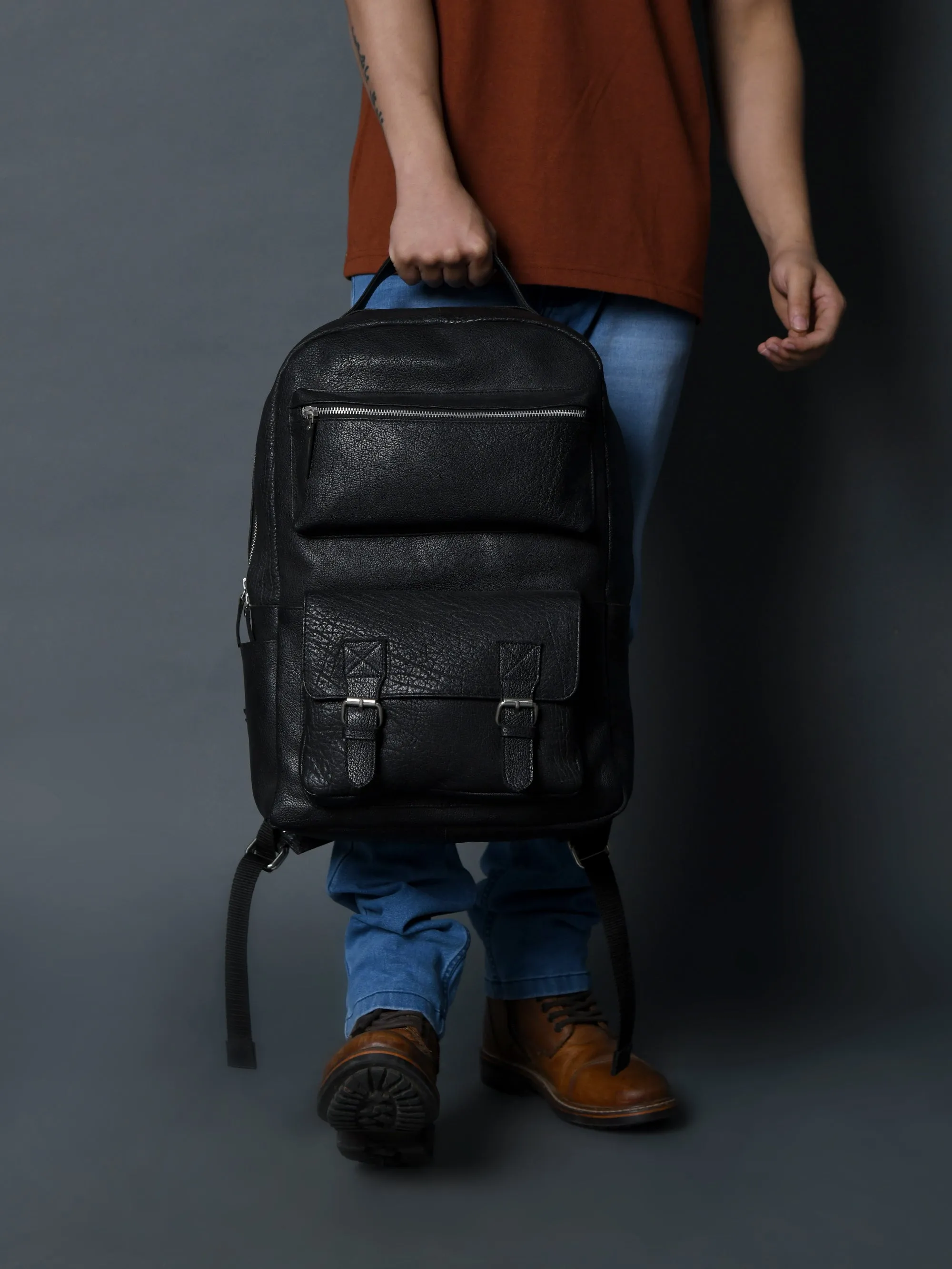 NoirTrek Leather Backpack 2.0 sold by Classy Leather Bags product image thumbnail 2
